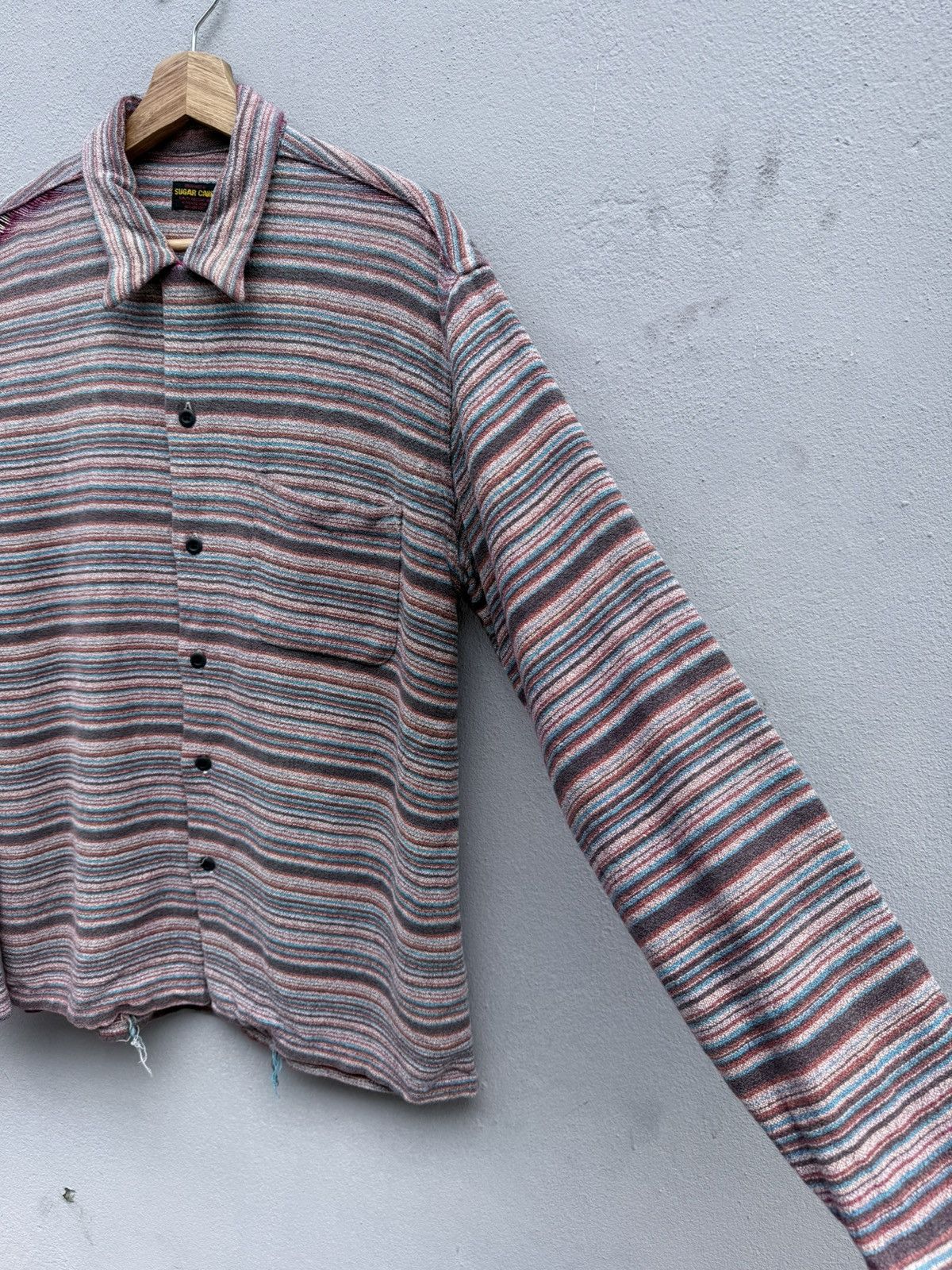 Sugar Cane Vintage Distressed SUGAR CANE Stripes Flannel Rare Design Size US L / EU 52-54 / 3 - 7 Thumbnail
