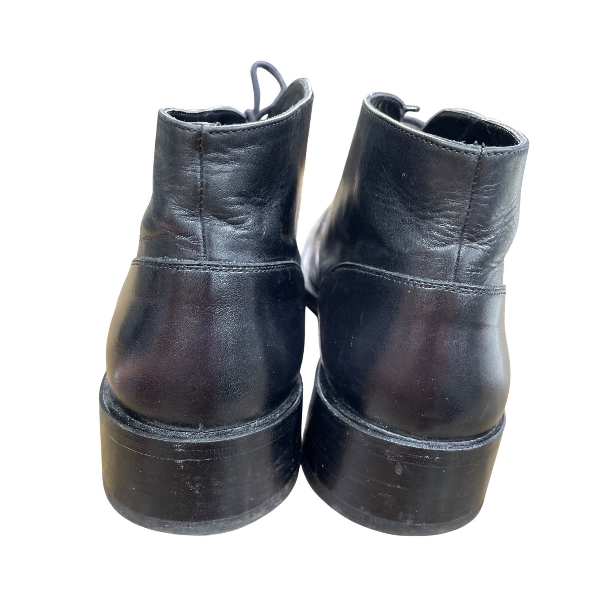 Pierre Cardin Pierre Cardin Mens Black Leather Ankle Chukka Boots Size 12 Size US 12 / EU 45 - 12 Thumbnail