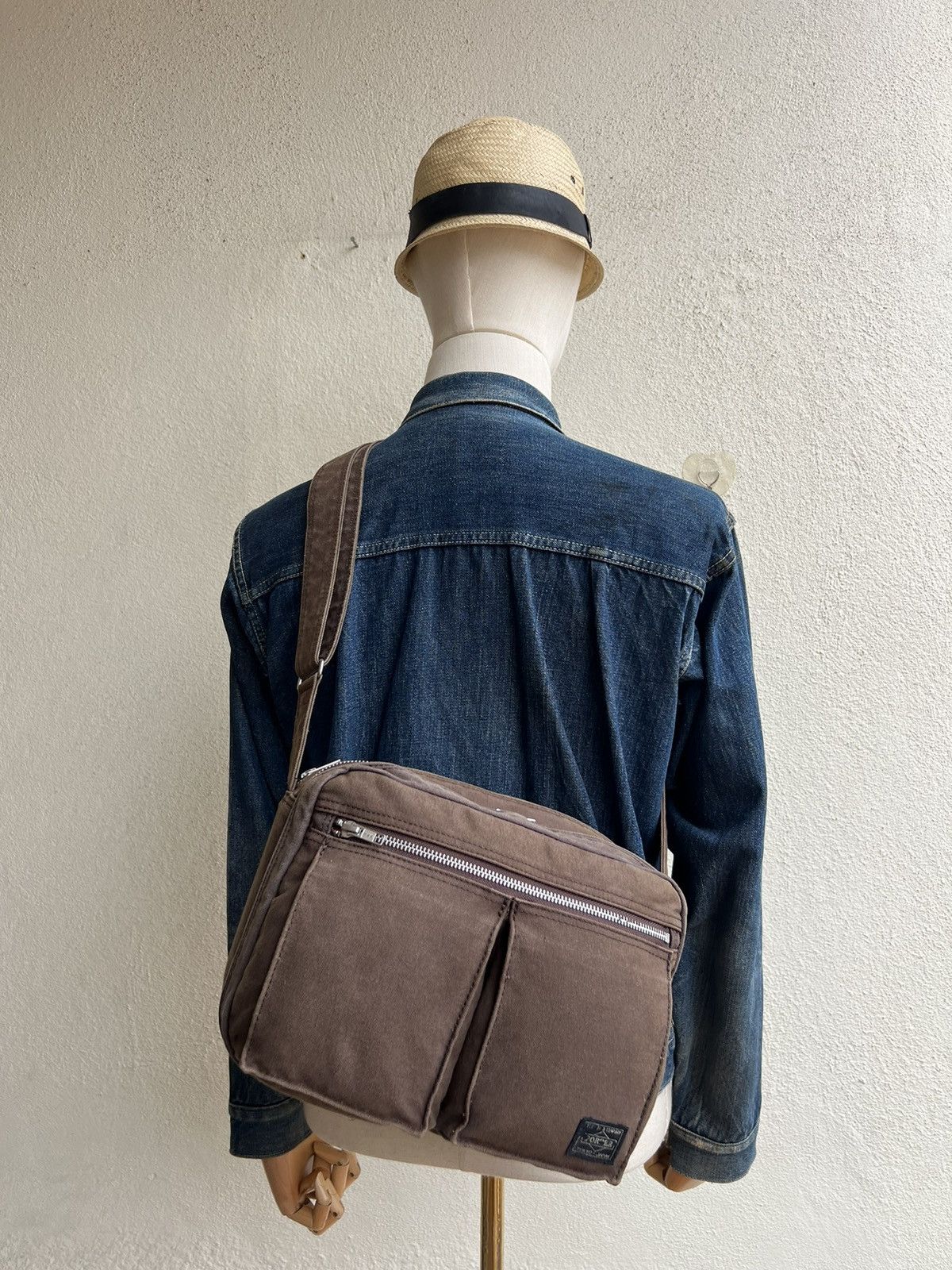 Porter Vintage Porter Yoshida Peel Off Coated PU Fade Muddy Bag Size ONE SIZE - 1 Thumbnail