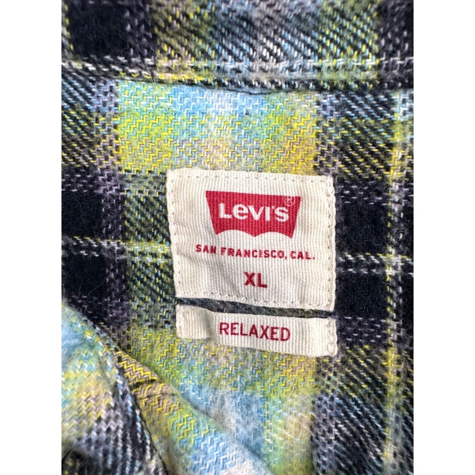 Levi's Levi's Flannel Shirt Men XL Plaid Relaxed Fit Long Sleeve Button Up Casual Size US XL / EU 56 / 4 - 2 Thumbnail