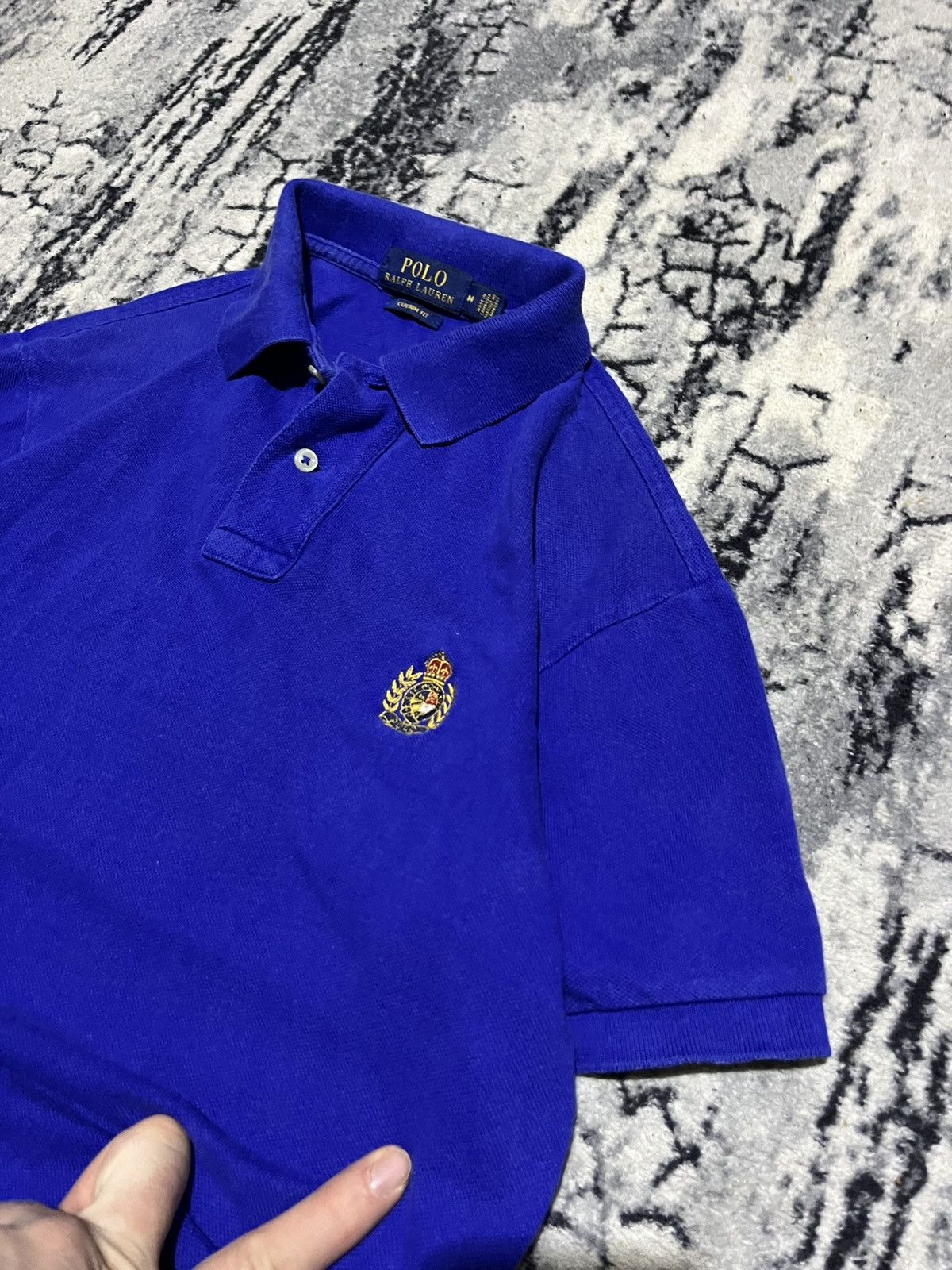 Polo Ralph Lauren Vintage Polo Ralph Lauren Royal Blue Crest Polo Shirt Size US M / EU 48-50 / 2 - 4 Thumbnail