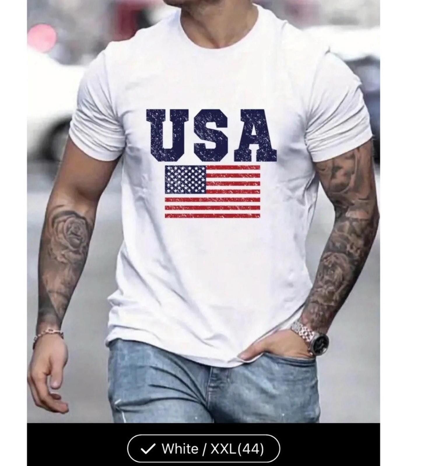 Unknown London Men’s USA White Cotton 2XL Short Sleeve T-Shirt Size US XXL / EU 58 / 5 - 2 Thumbnail