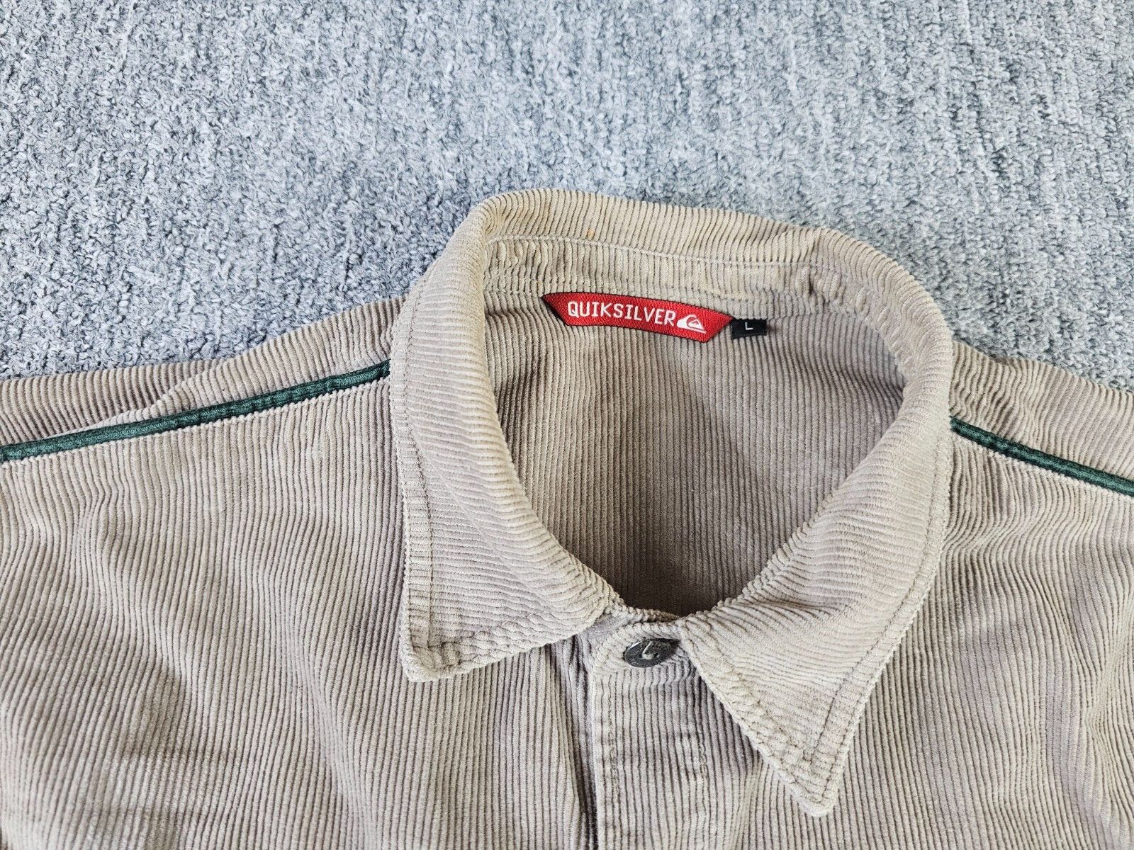 Quiksilver Vintage 90s Quiksilver Corduroy Racing Stripe Shirt 90s L Size US L / EU 52-54 / 3 - 5 Thumbnail