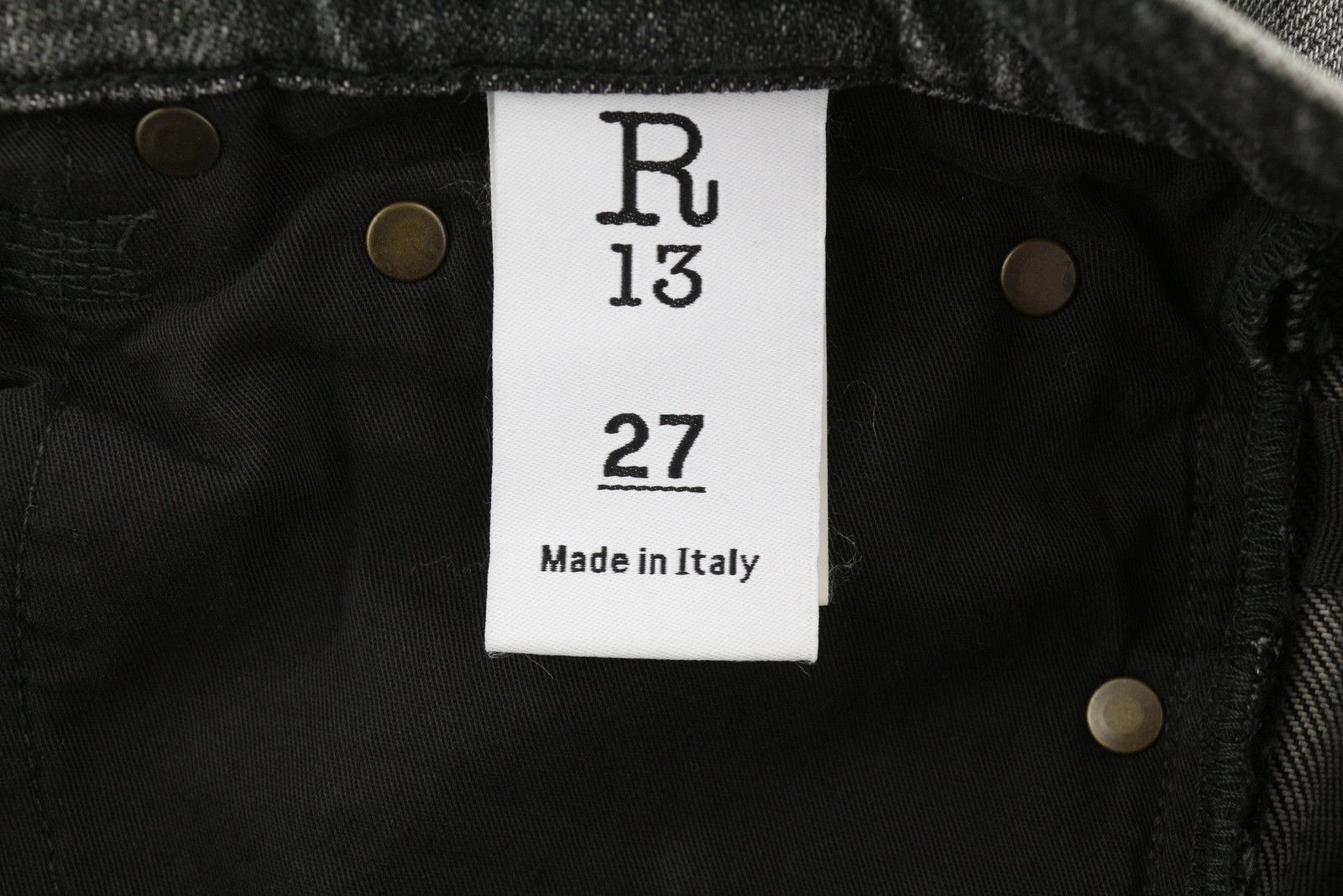 R13 BOYFRIEND 27 Vintage Grey Washed Zip Ankle 85463 Size 27" / US 4 / IT 40 - 6 Thumbnail