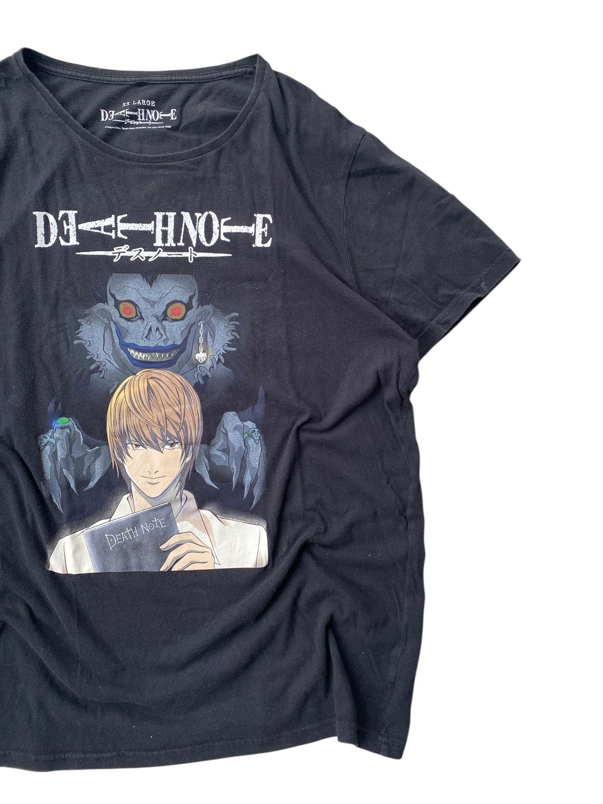 Anime Vintage Death Note Light Ryuk Tee Official Anime Promo Goth Size US XXL / EU 58 / 5 - 2 Thumbnail