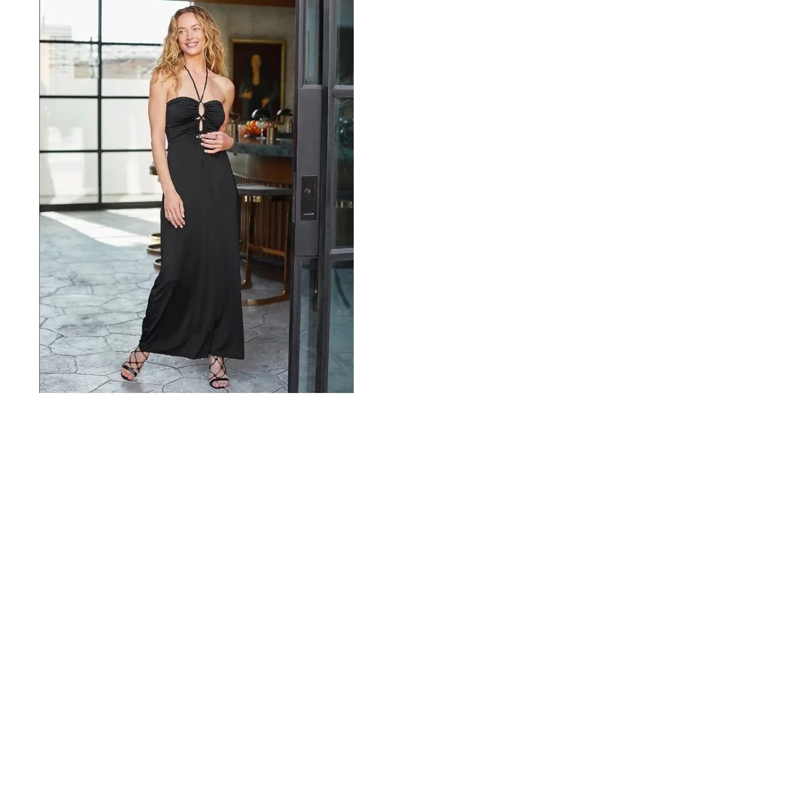 Express Express Dress Maxi Dress Halter Black M Women's Party/Cocktail Maxi Dress NEW Size M / US 6-8 / IT 42-44 - 9 Thumbnail