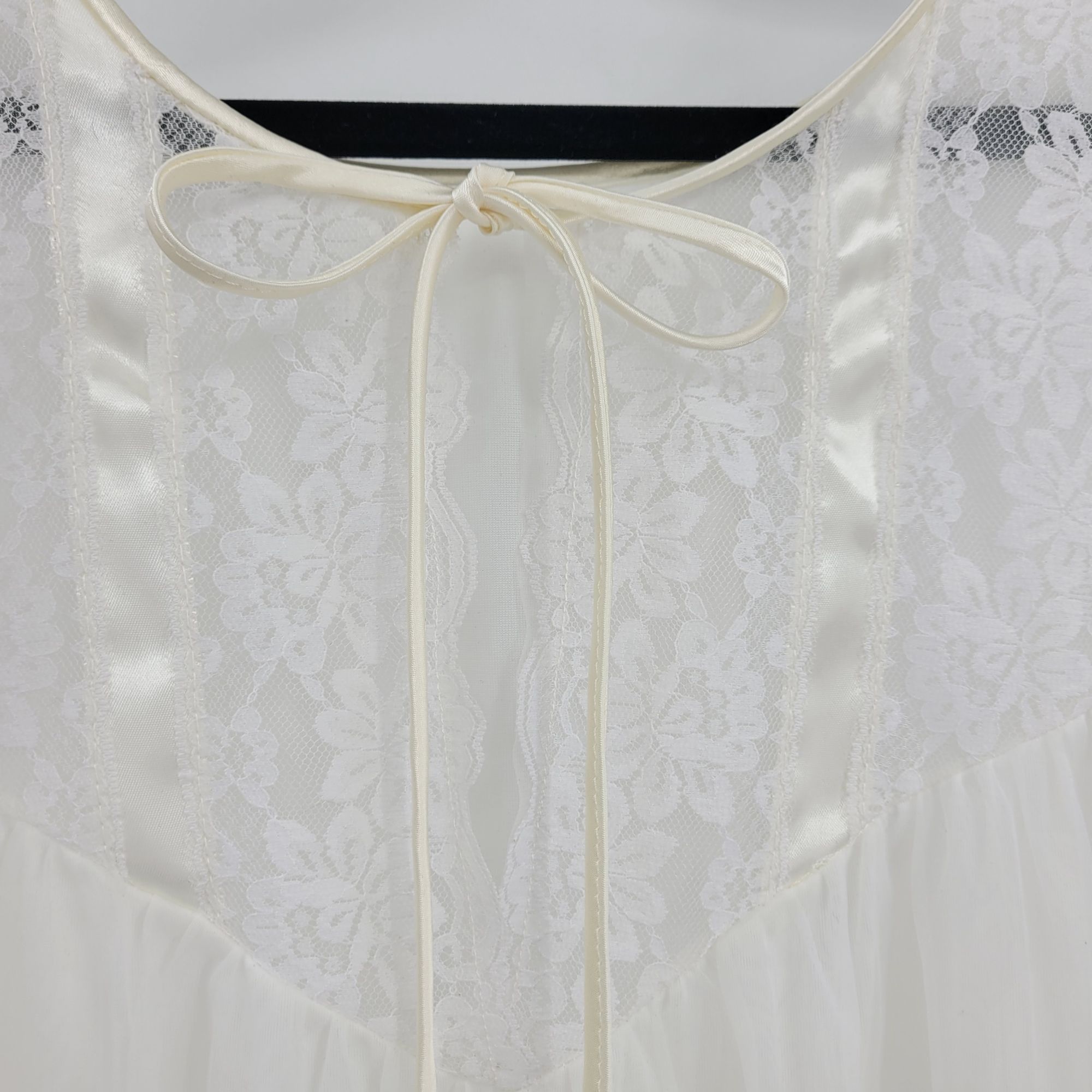 Vintage Vtg 70's Wedding Lingerie Negligee Sz M Peignoir Old Hollywo Size M / US 6-8 / IT 42-44 - 4 Thumbnail