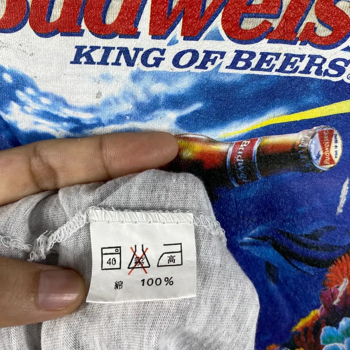 Budweiser Vintage 90's BUDWEISER King Of Beers Graphic Promo Tee Shirt Size US M / EU 48-50 / 2 - 6 Thumbnail