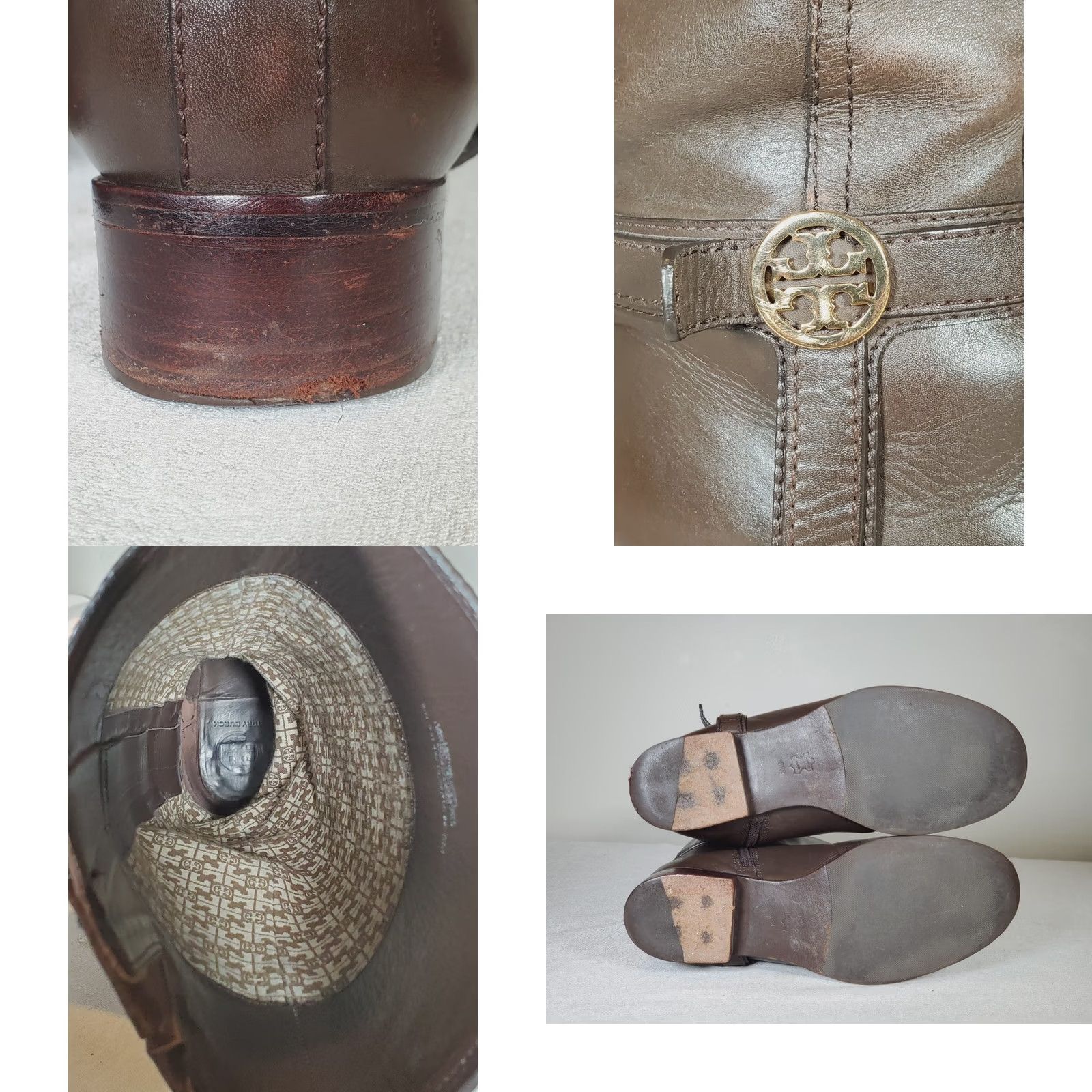 Tory Burch Tory Burch Bristol 30mm Riding Boots Coconut Leather Equestrian Women's US 8 M Boots Size US 8 / IT 38 - 9 Thumbnail