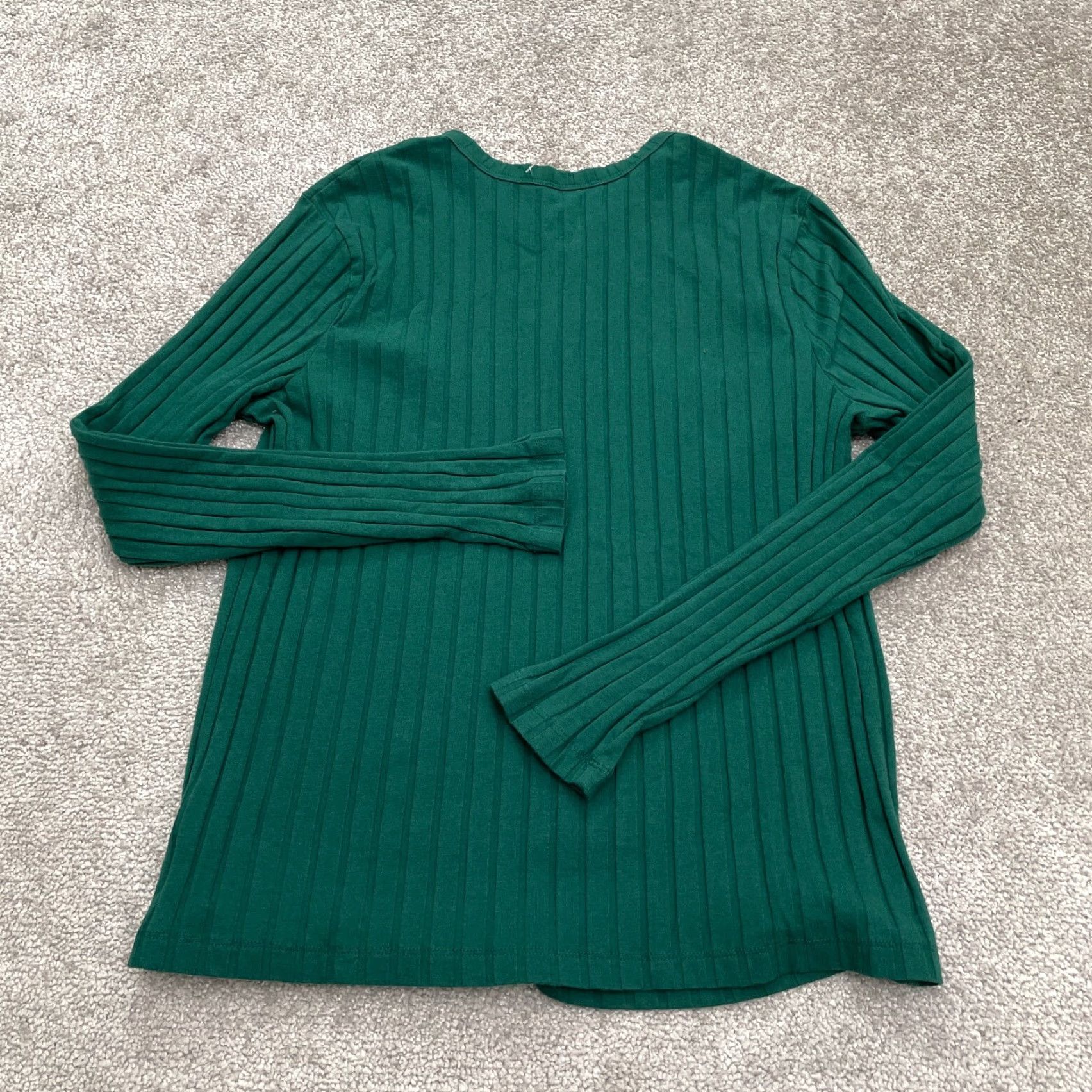 Vintage A New Day Pullover Sweater Junior XXL Green Crew Neck Long Sleeve Ribbed Knit Green Size XXL / US 16-18 / IT 52-54 - 2 Thumbnail