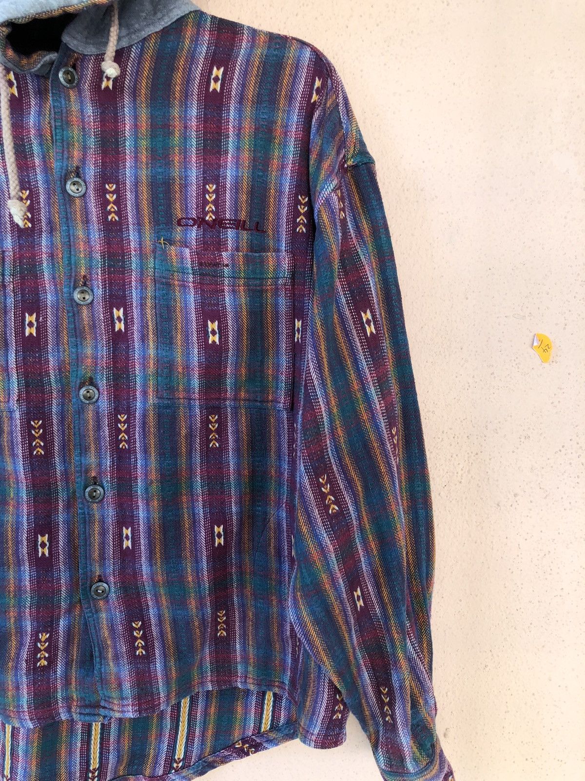 O'Neill × Vintage Vintage ONEILL Hoodie Button Heavy Shirt Size US L / EU 52-54 / 3 - 4 Thumbnail
