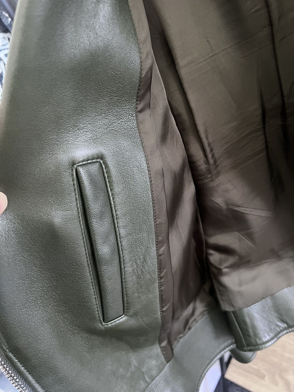 Acne Studios ACNE STUDIOS - Dark Green Moto Biker Jacket Size US S / EU 44-46 / 1 - 4 Thumbnail