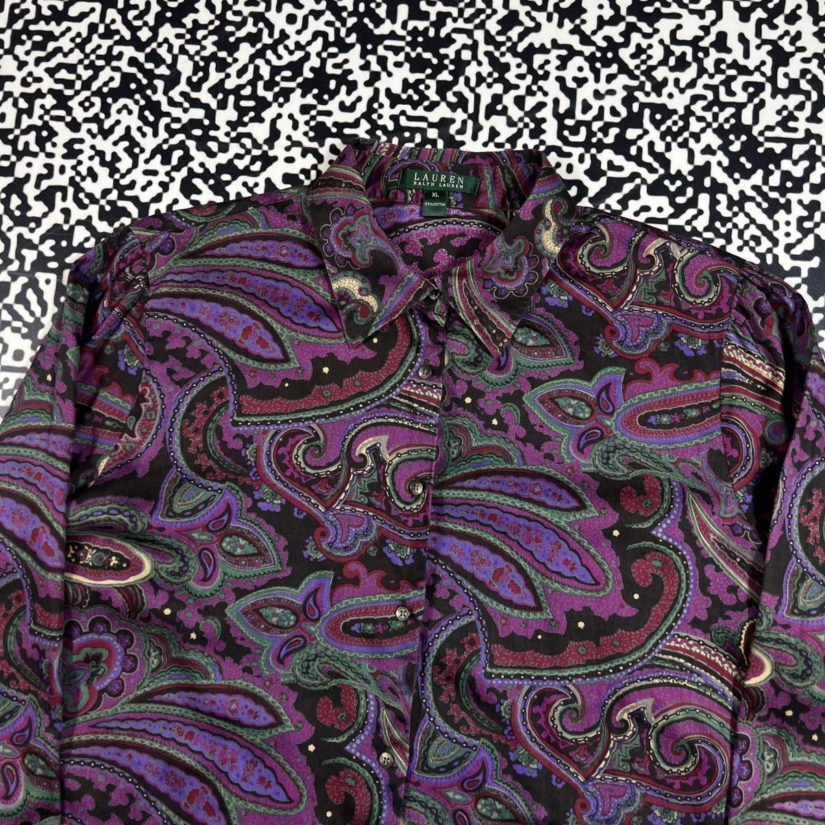 Polo Ralph Lauren Vintage Y2K Polo Ralph Lauren Abstract Style Shirt Retro Size XL / US 12-14 / IT 48-50 - 6 Thumbnail
