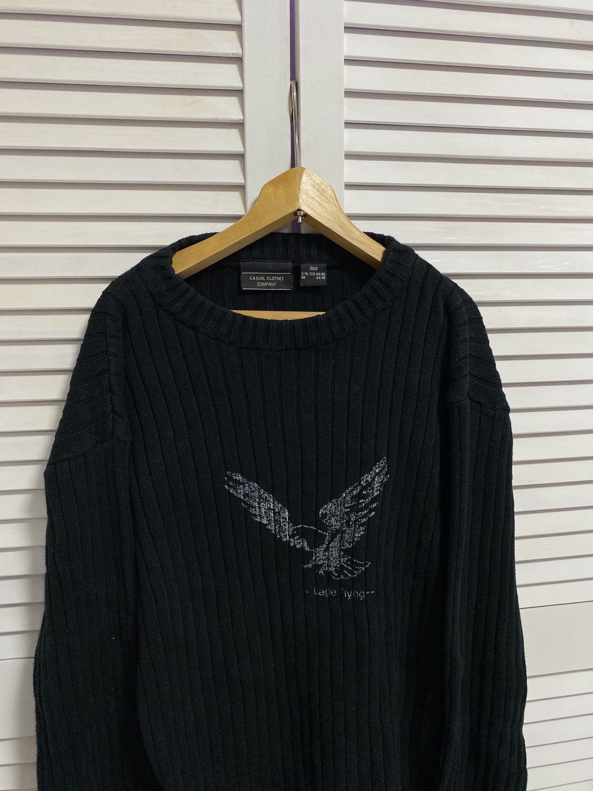 Japanese Brand × Vintage 🕋 Vintage Knit Sweater Eagle Flying Diesel AG Style Size US M / EU 48-50 / 2 - 2 Thumbnail