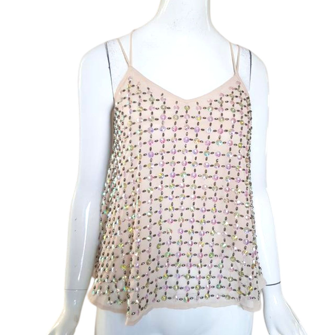 River Island Beaded Silk camisole River Island sz 6 Size M / US 6-8 / IT 42-44 - 1 Thumbnail