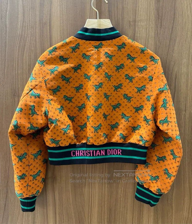 Dior Dior Little Dinosaur Printed Baseball Uniform jacket Size XXS / US 00 / IT 34 - 2 Thumbnail