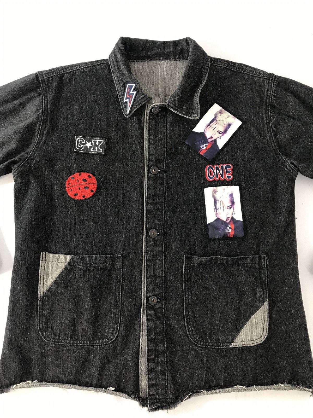Japanese Brand Black Denim Jacket Trucker Patches Hemline Style Printed Size US M / EU 48-50 / 2 - 3 Thumbnail