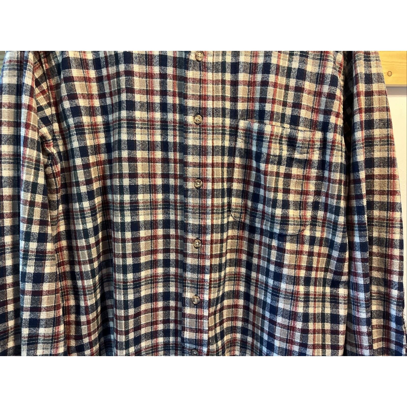 Pendleton Pendleton Mens M Red White Blue Check Button Down Wool Shirt Size US M / EU 48-50 / 2 - 4 Thumbnail