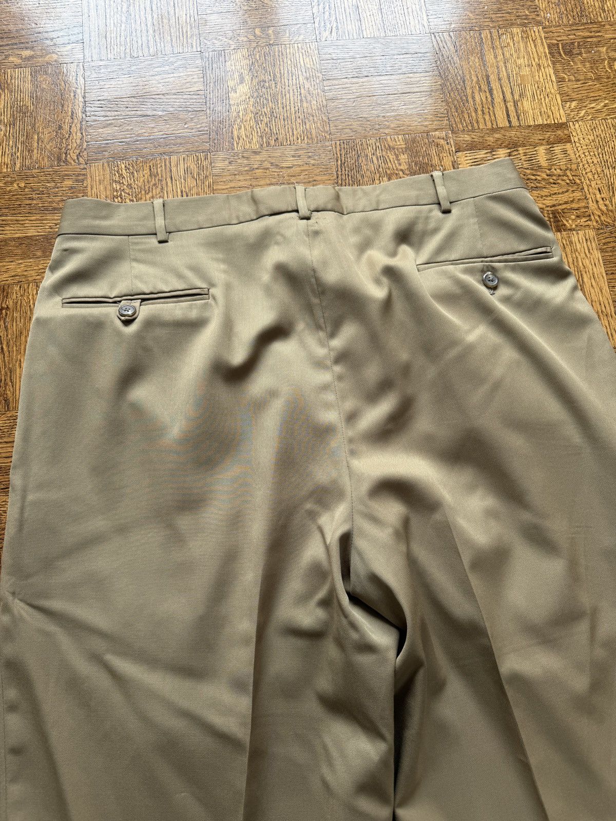 Polo Ralph Lauren Vintage 80s Polo Ralph Lauren Pleated Khaki Trousers Size US 35 - 8 Thumbnail