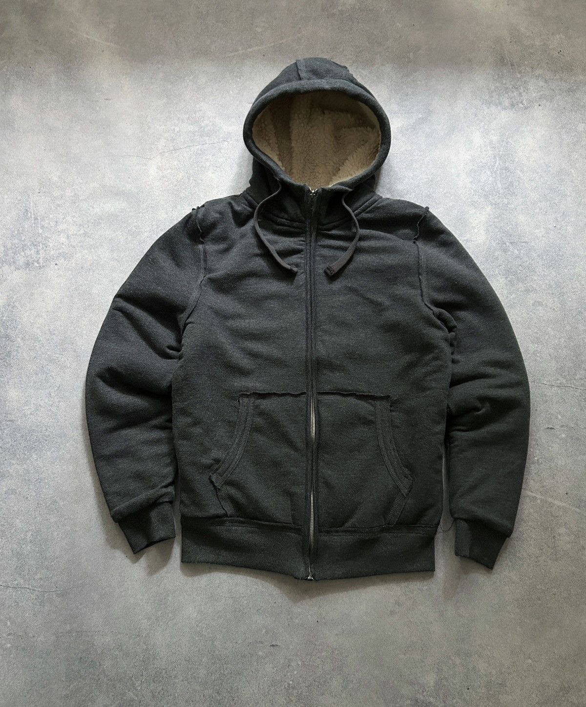 Japanese Brand Mens Fur Sherpa zip-hoodies grey if six was nine style Size US S / EU 44-46 / 1 - 2 Thumbnail