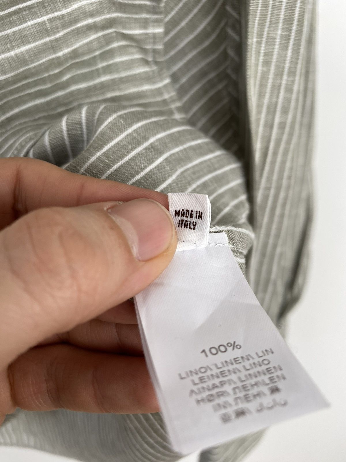 Brunello Cucinelli Brunello Cucinelli Linen Striped Shirt Size US XXL / EU 58 / 5 - 8 Thumbnail