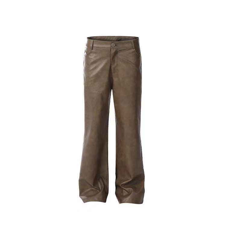 Japanese Brand × Vintage Outdoor retro fashion washed pu leather pants Size US 28 / EU 44 - 4 Thumbnail