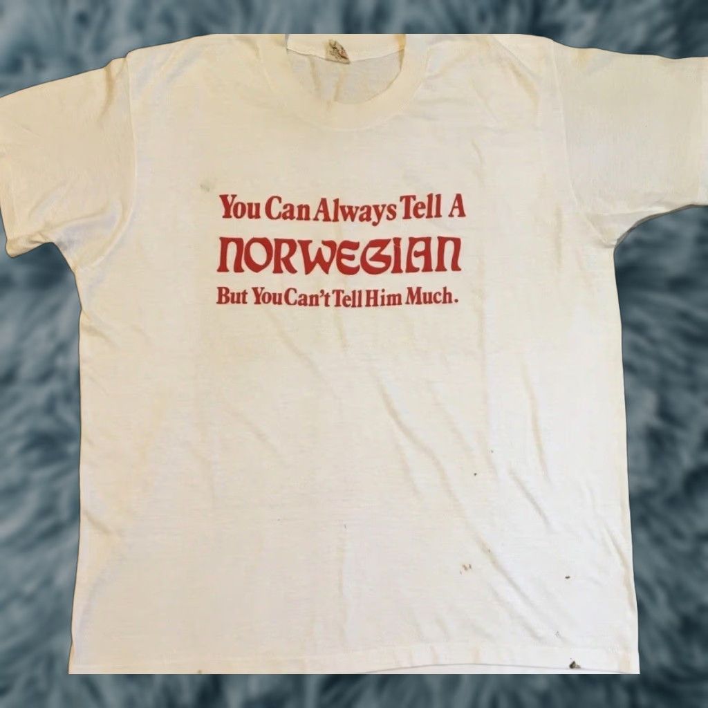 Vintage VINTAGE You Cant Tell A Norwegian Much Faded Distress Shirt M Funny Joke Grunge Nike? Size US M / EU 48-50 / 2 - 1 Thumbnail