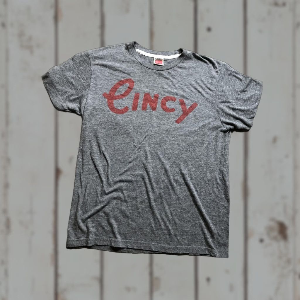 Vintage Homage Cincy Shirt Mens Large Gray Made in USA Crewneck Graphic Tee Cincinnati Size US L / EU 52-54 / 3 - 1 Thumbnail