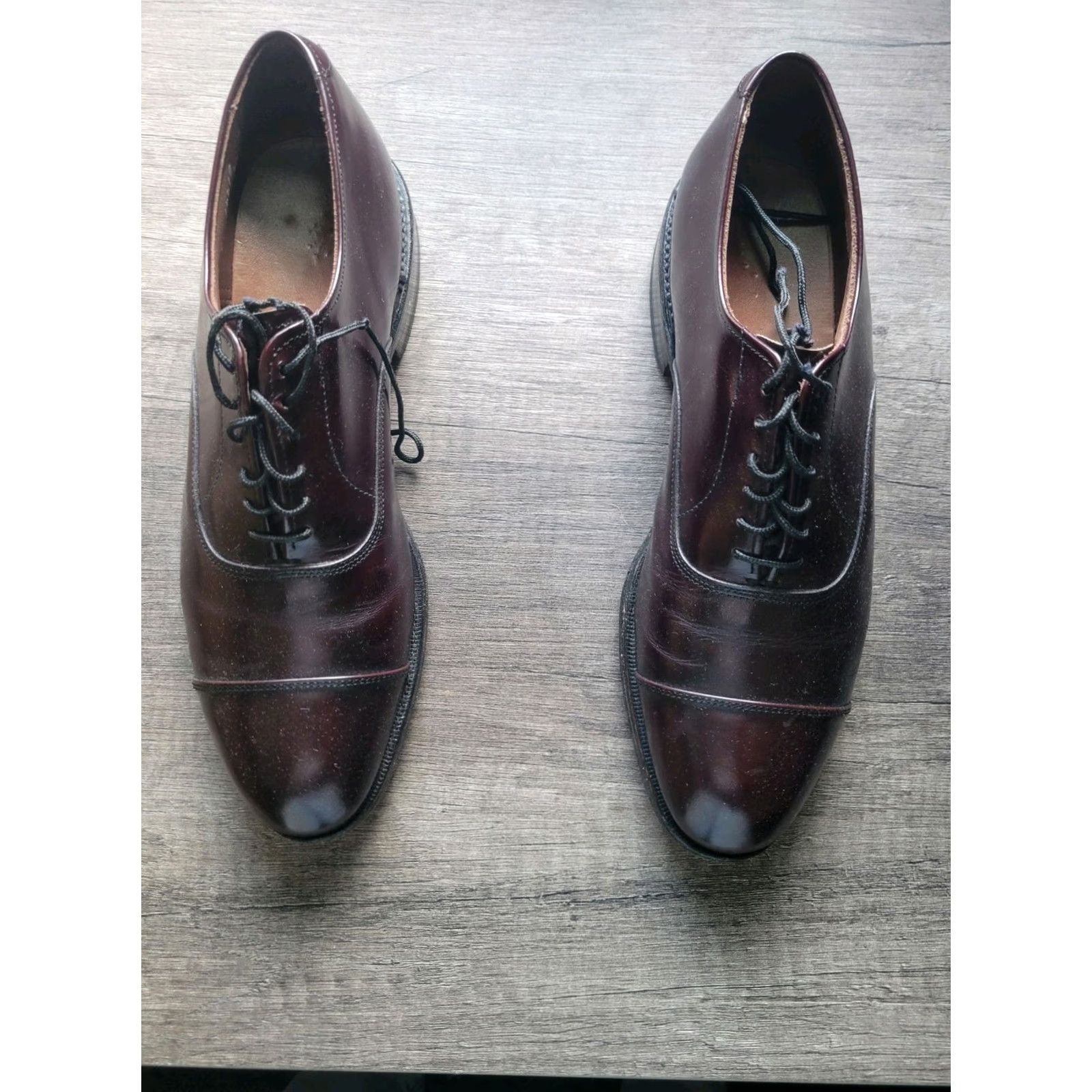 Allen Edmonds Allen Edmonds Park Avenue Merlot Cap Toe Oxford Dress Shoes Mens 6D Leather Hand Made Leather Outsole Lace Up Cardinal Red Vintage No N/A Size US S / EU 44-46 / 1 - 2 Thumbnail