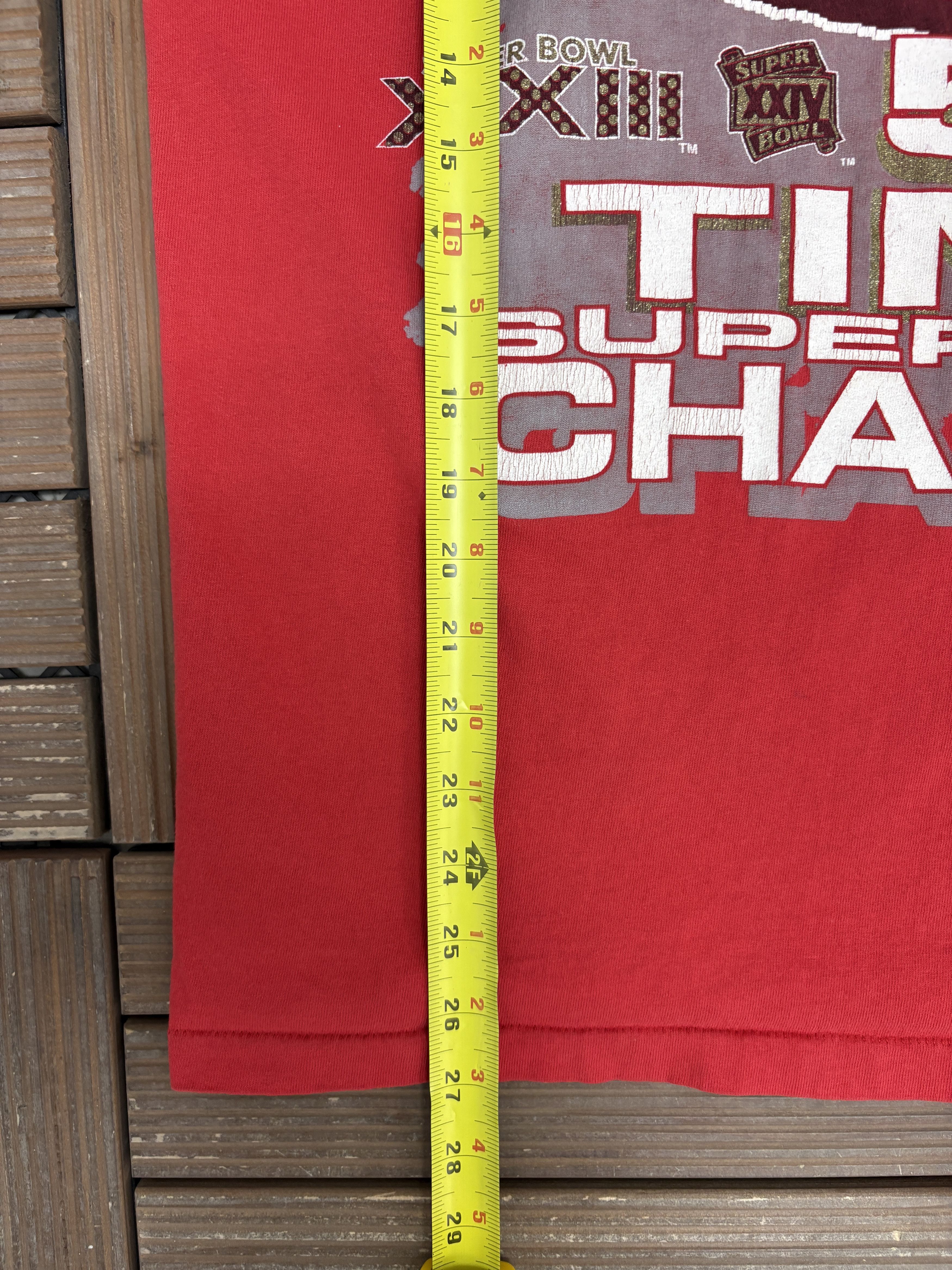 Vintage San Francisco 49ers 5 Time Super Bowl Champs Vintage Tee Size US L / EU 52-54 / 3 - 8 Thumbnail