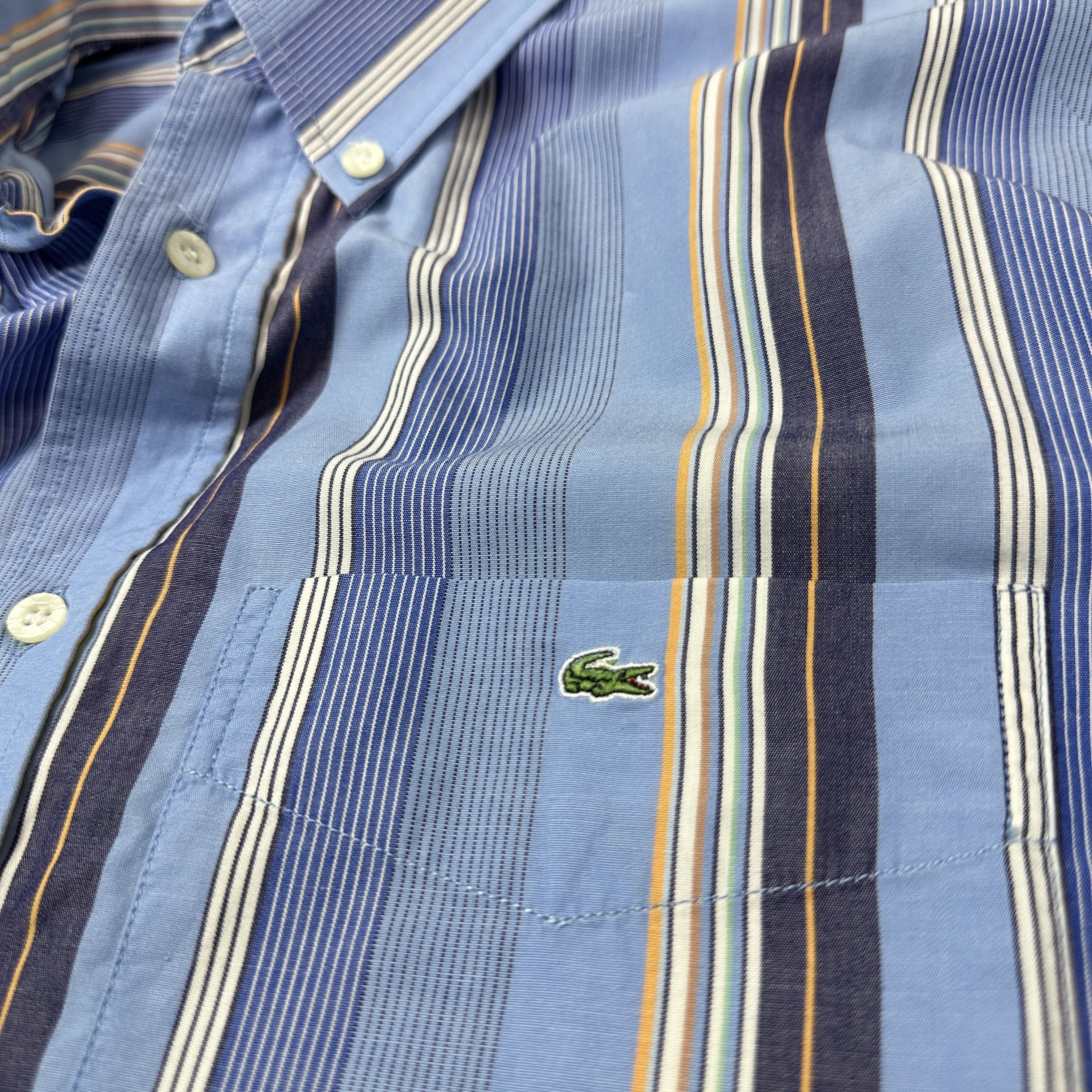 Lacoste Vintage Striped Preppy Button Up Lacoste Shirt 00s Size US XL / EU 56 / 4 - 3 Thumbnail