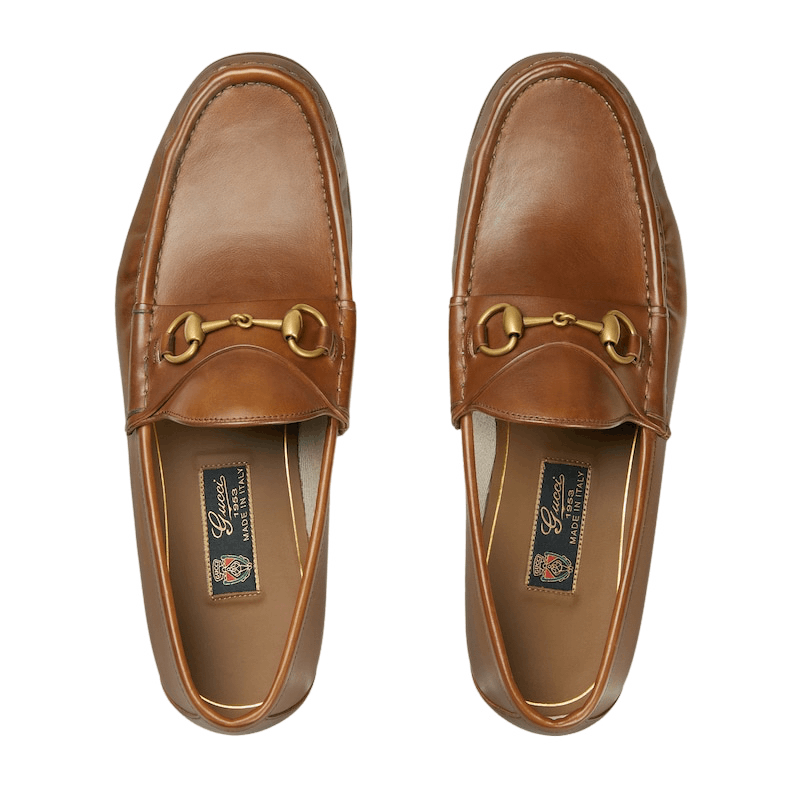 GUCCI Horsebit 1953 Men's Brown Loafers New