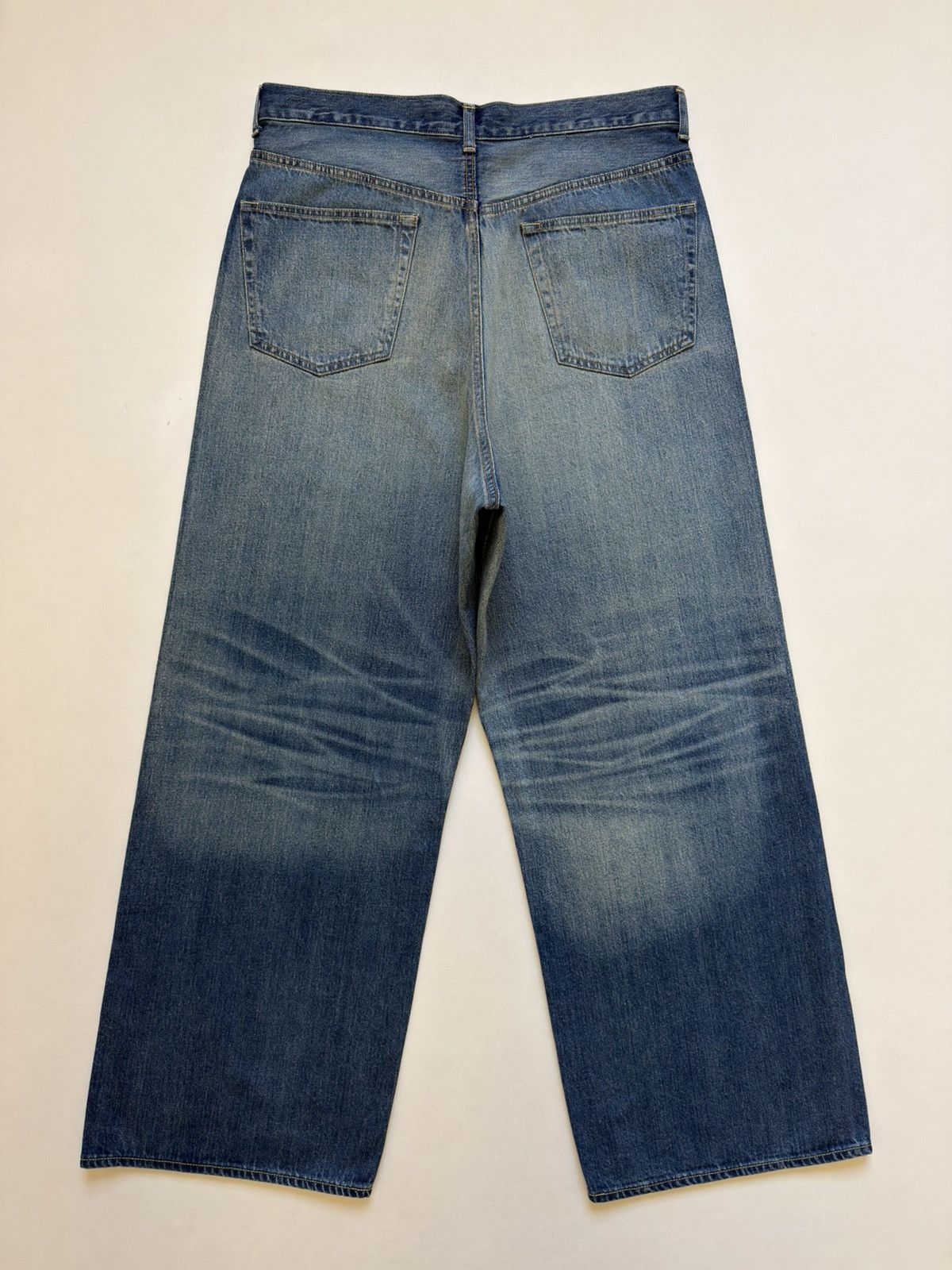 Comme des Garcons S/S 23 Wide Leg Washed Blue Denim Jeans Size US 34 / EU 50 - 12 Thumbnail