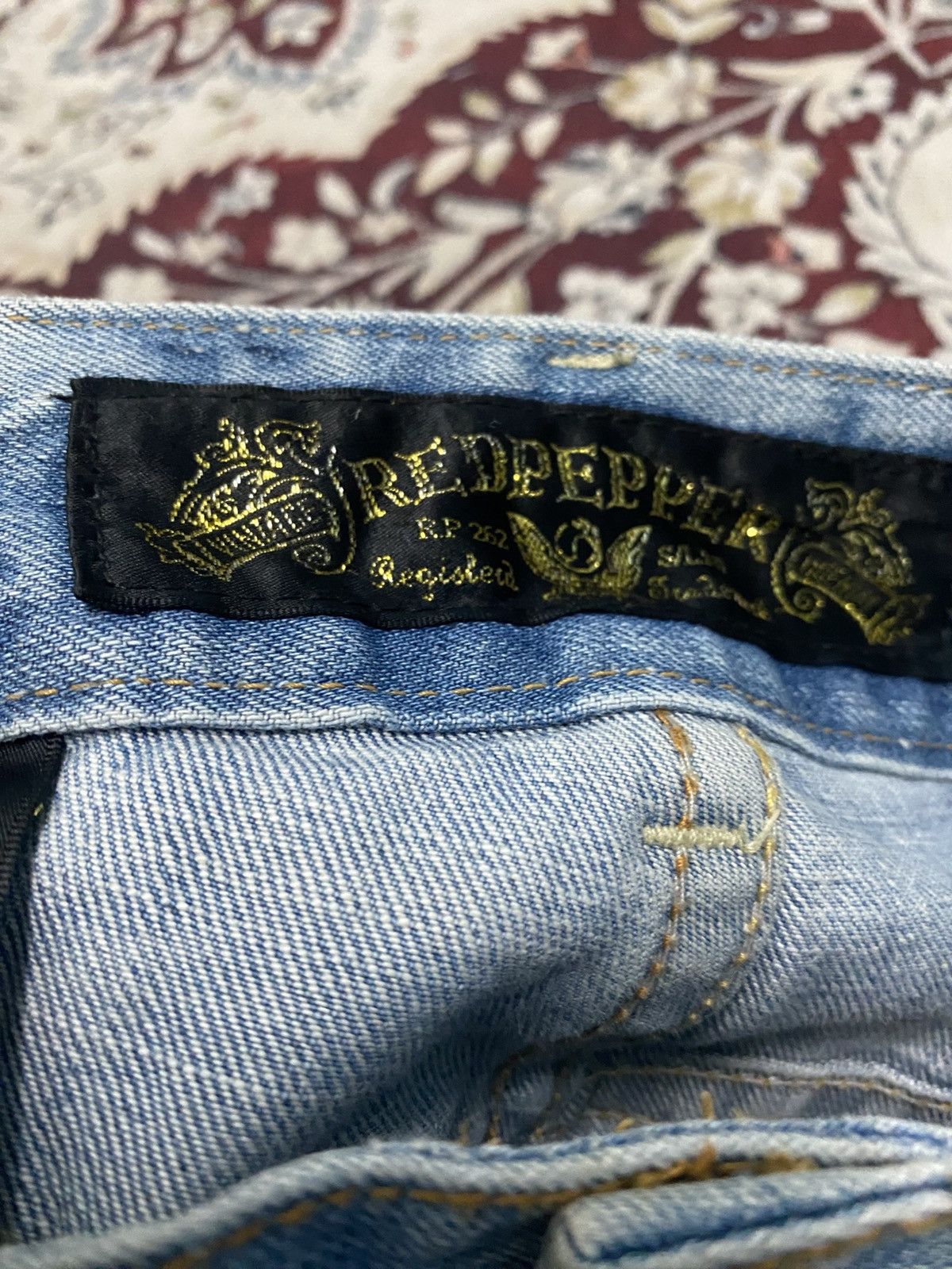 Japanese Brand Red peppers flare jeans Size US 32 / EU 48 - 16 Thumbnail