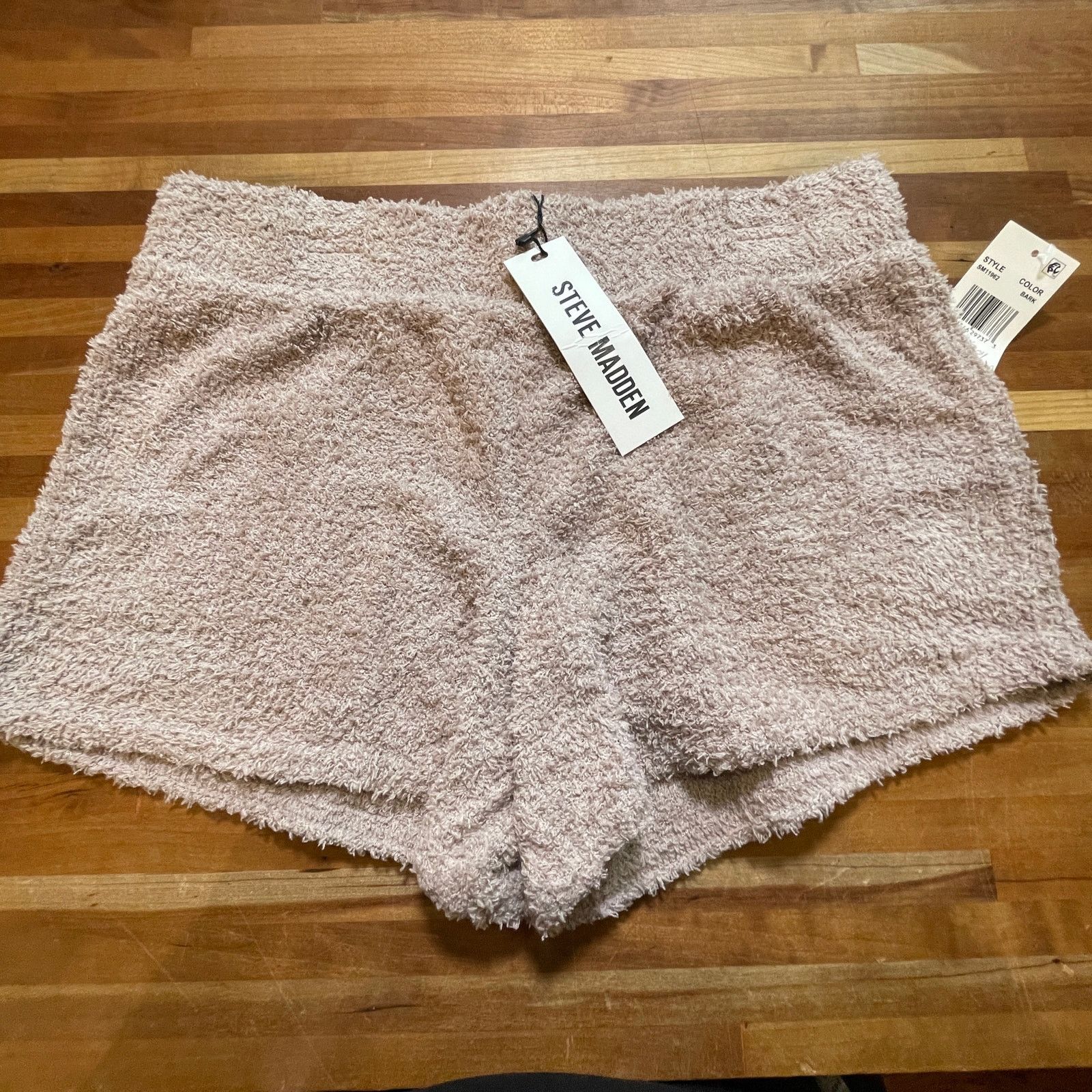 Steve Madden Steve Madden Women's Chenille Sleep Shorts bark(tan) small Size 27" / US 4 / IT 40 - 3 Thumbnail