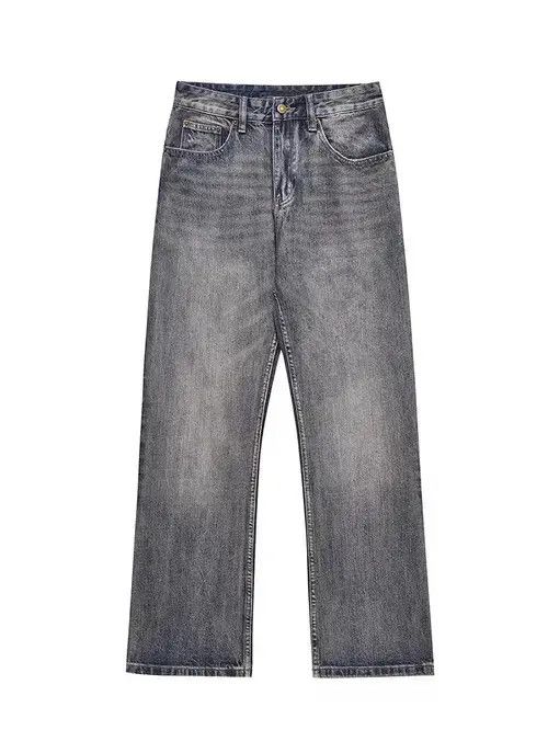 VIBE Retro high street washed distressed micro-flared jeans Size US 32 / EU 48 - 4 Thumbnail