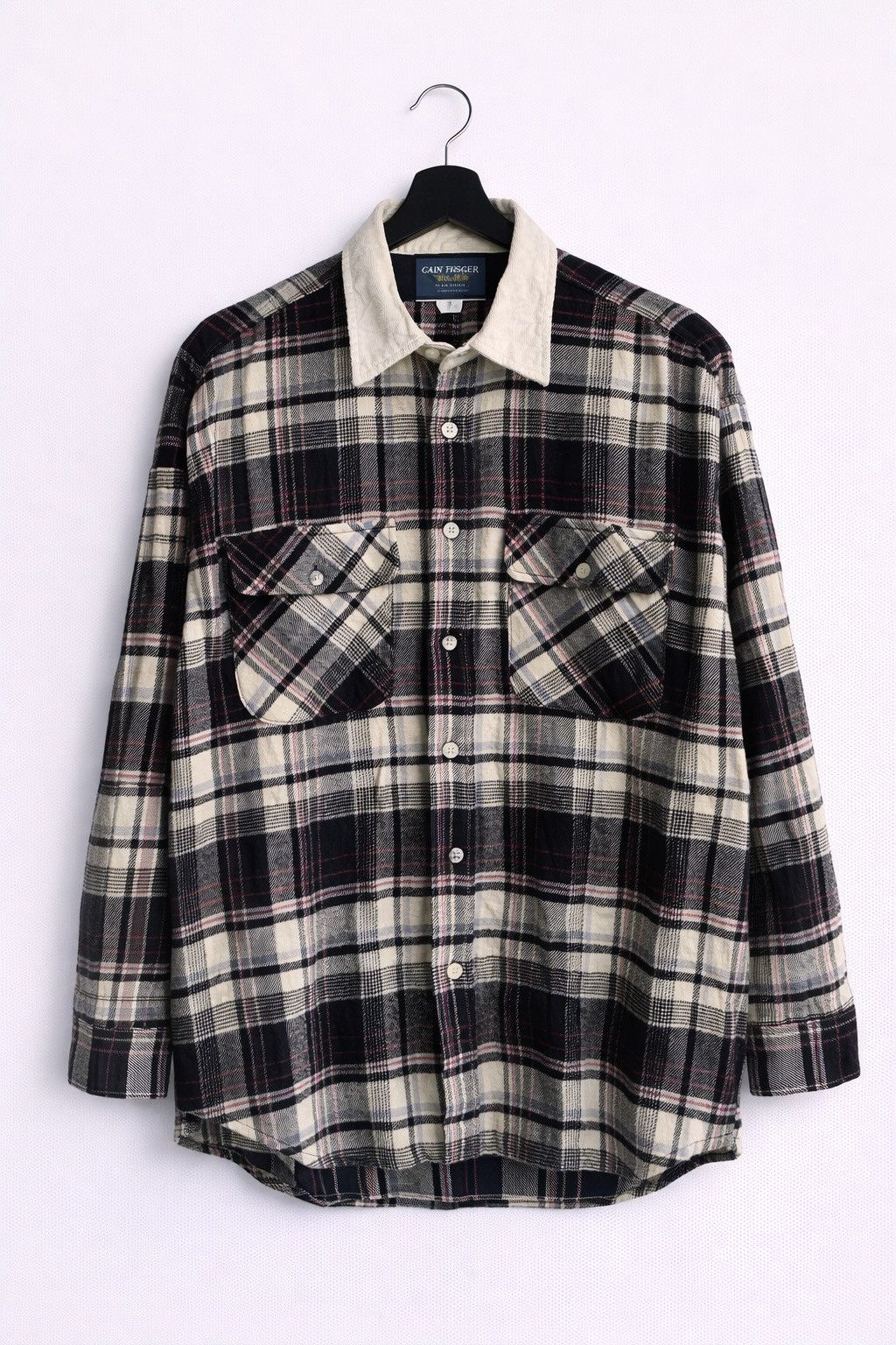 Vintage Vintage Big Field Heavy Flannel Shirt – Corduroy Collar Size US L / EU 52-54 / 3 - 1 Thumbnail