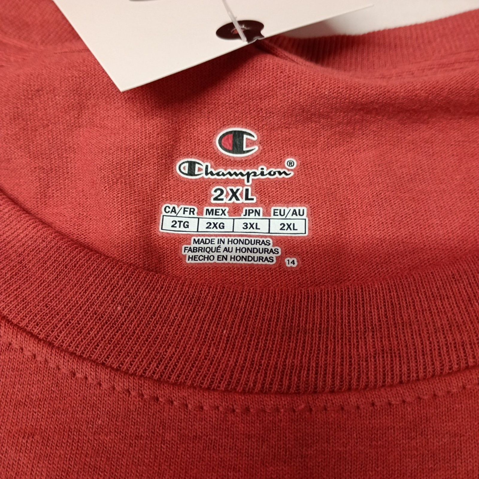 Champion Champion Classic Graphic Tee T-Shirt Men's 2XL Picante Pink Size US XXL / EU 58 / 5 - 3 Thumbnail