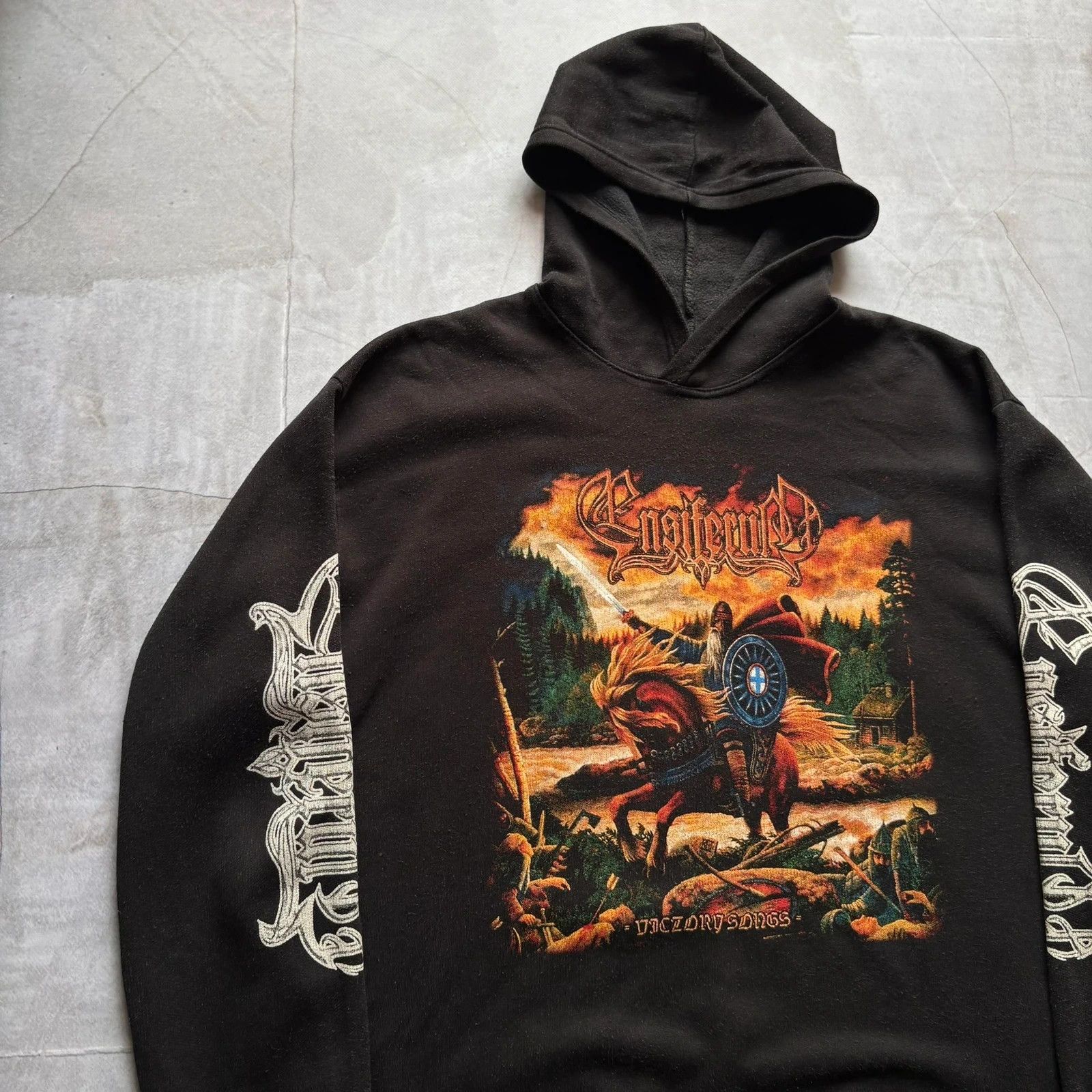 Band Tees vintage 00s Ensiferum Victory Songs hoodie metal band rock Size US XL / EU 56 / 4 - 3 Thumbnail