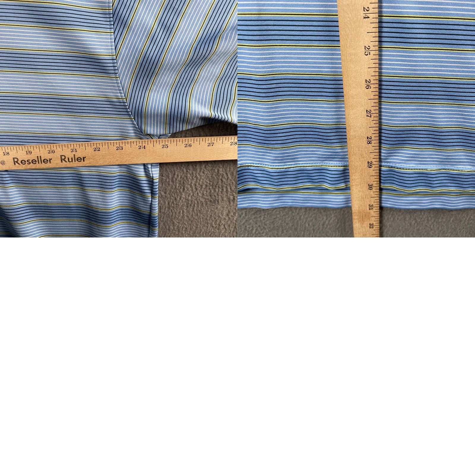 Nike Nike Golf DRI-FIT UV Polo Mens Blue Striped 2XL Short Sleeve Polo Shirt Regular Fit B Blue Striped Nike Golf Dri-Fit 2XL Mens Shirt Size US XXL / EU 58 / 5 - 8 Thumbnail