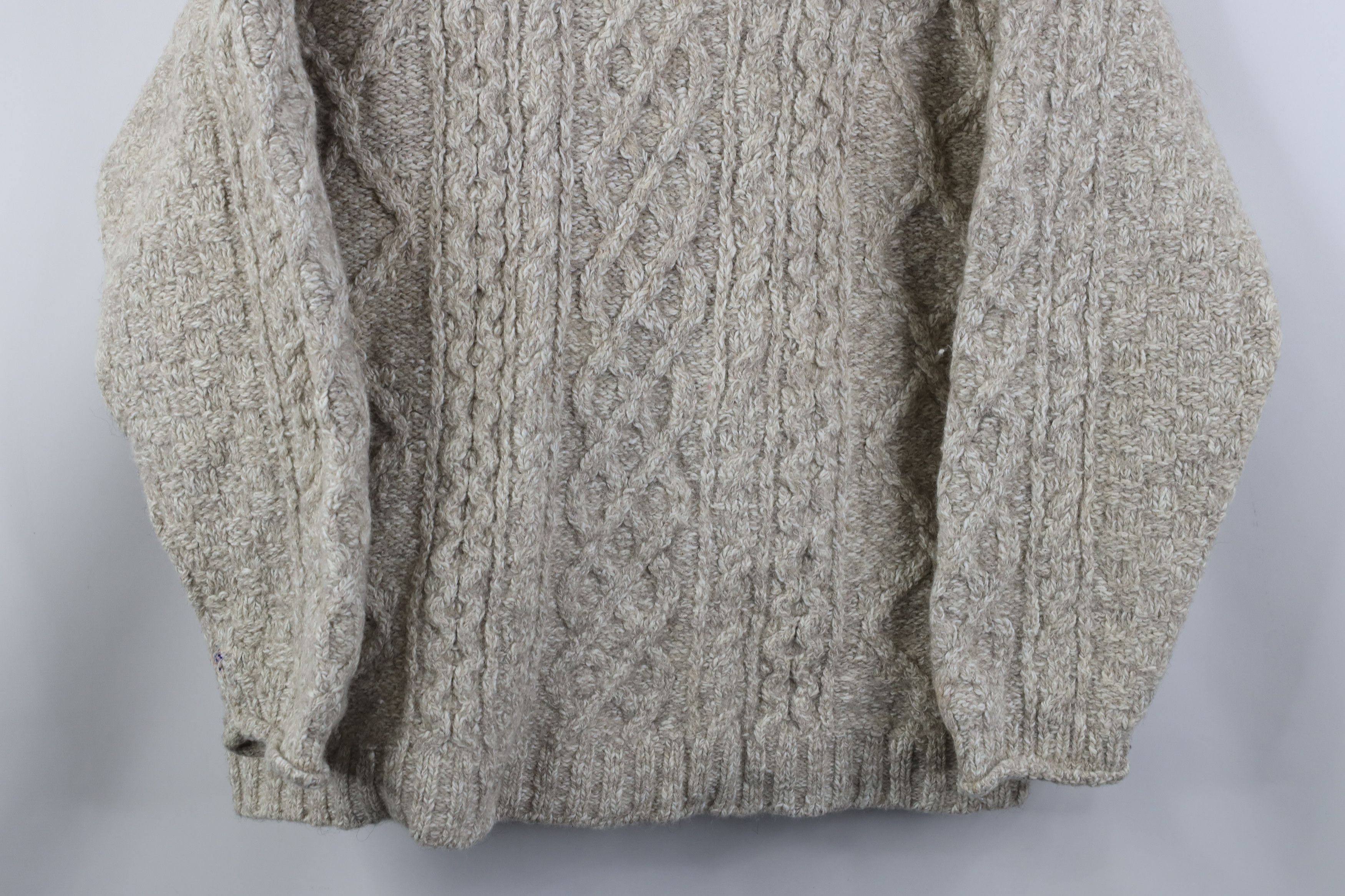 Vintage Vintage 90s Streetwear Wool Chunky Fisherman Knit Sweater Size M / US 6-8 / IT 42-44 - 3 Thumbnail