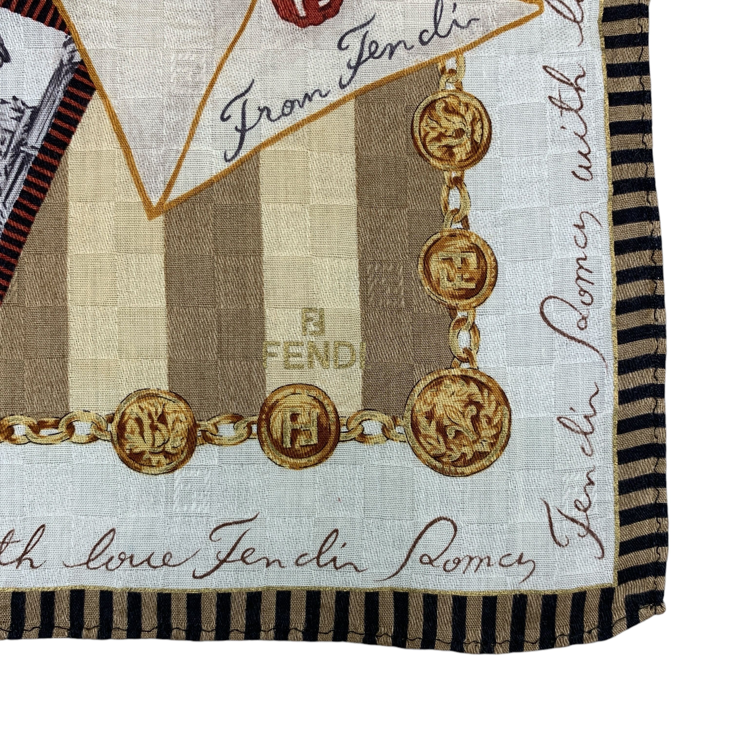 Fendi × Vintage Vintage Fendi Neckerchief/ Handkerchief - HKA938 Size ONE SIZE - 9 Thumbnail