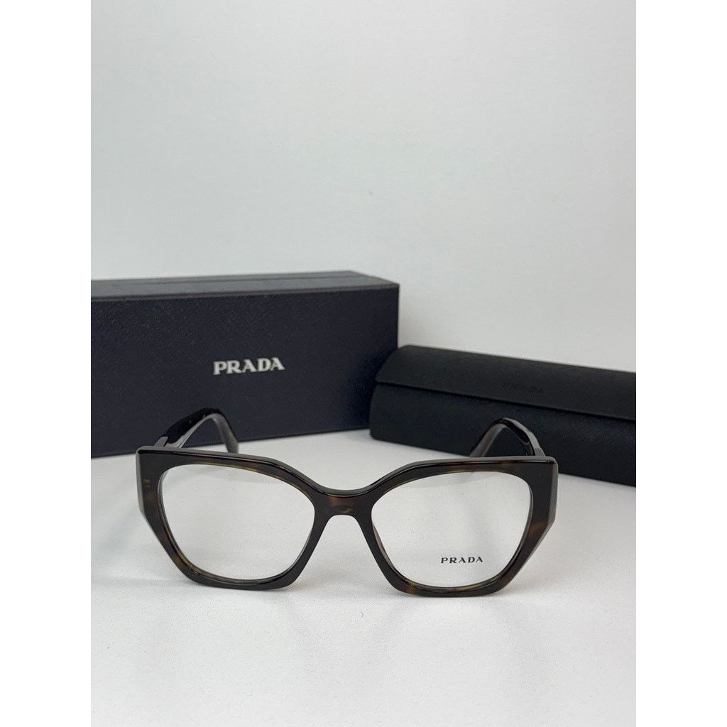 Prada NEW Prada PR18WV Eyeglass Frames in Havana Brown Size ONE SIZE - 3 Thumbnail