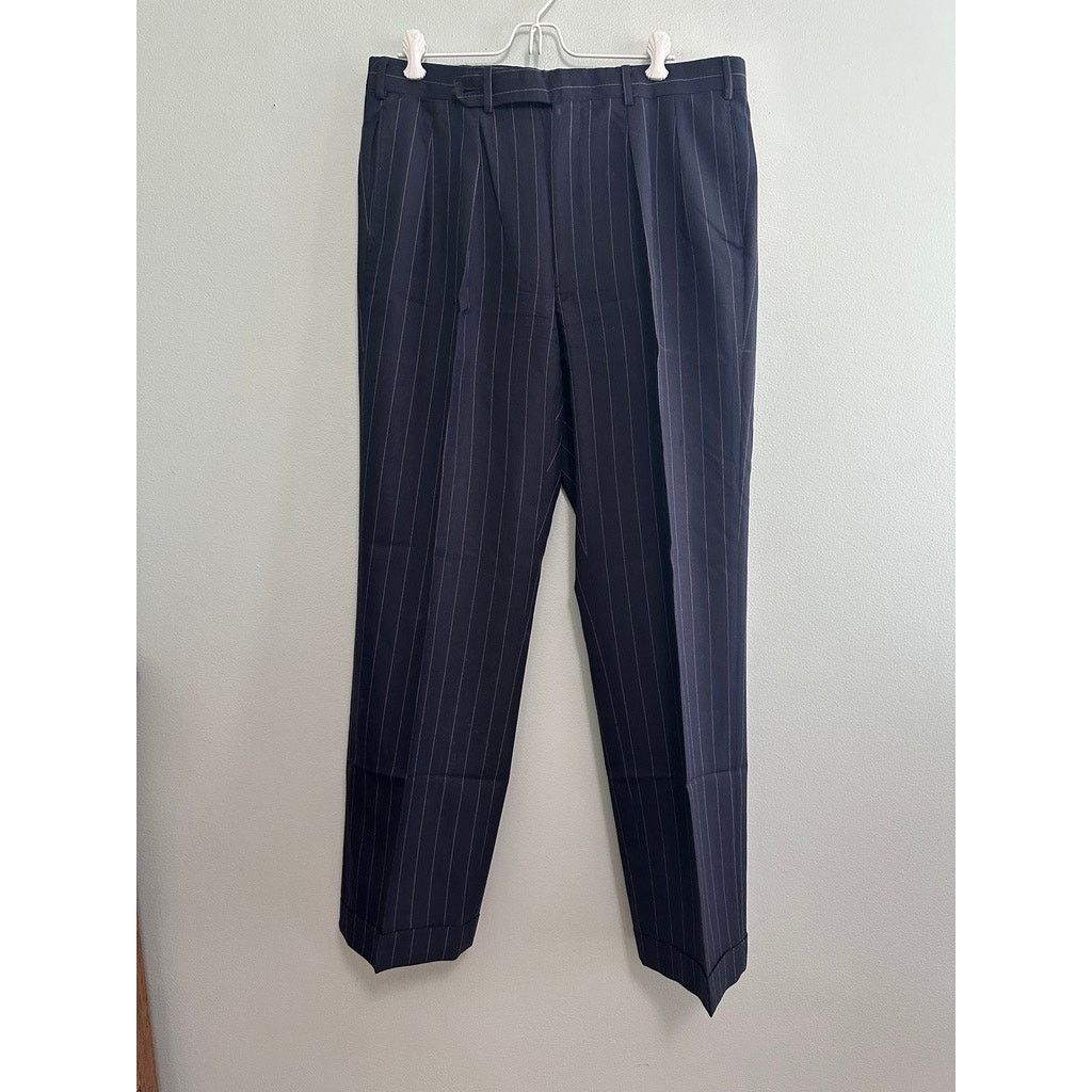 Paul Stuart Paul Stuart navy pinstripe two button wool suit size 41L Size 40L - 4 Thumbnail