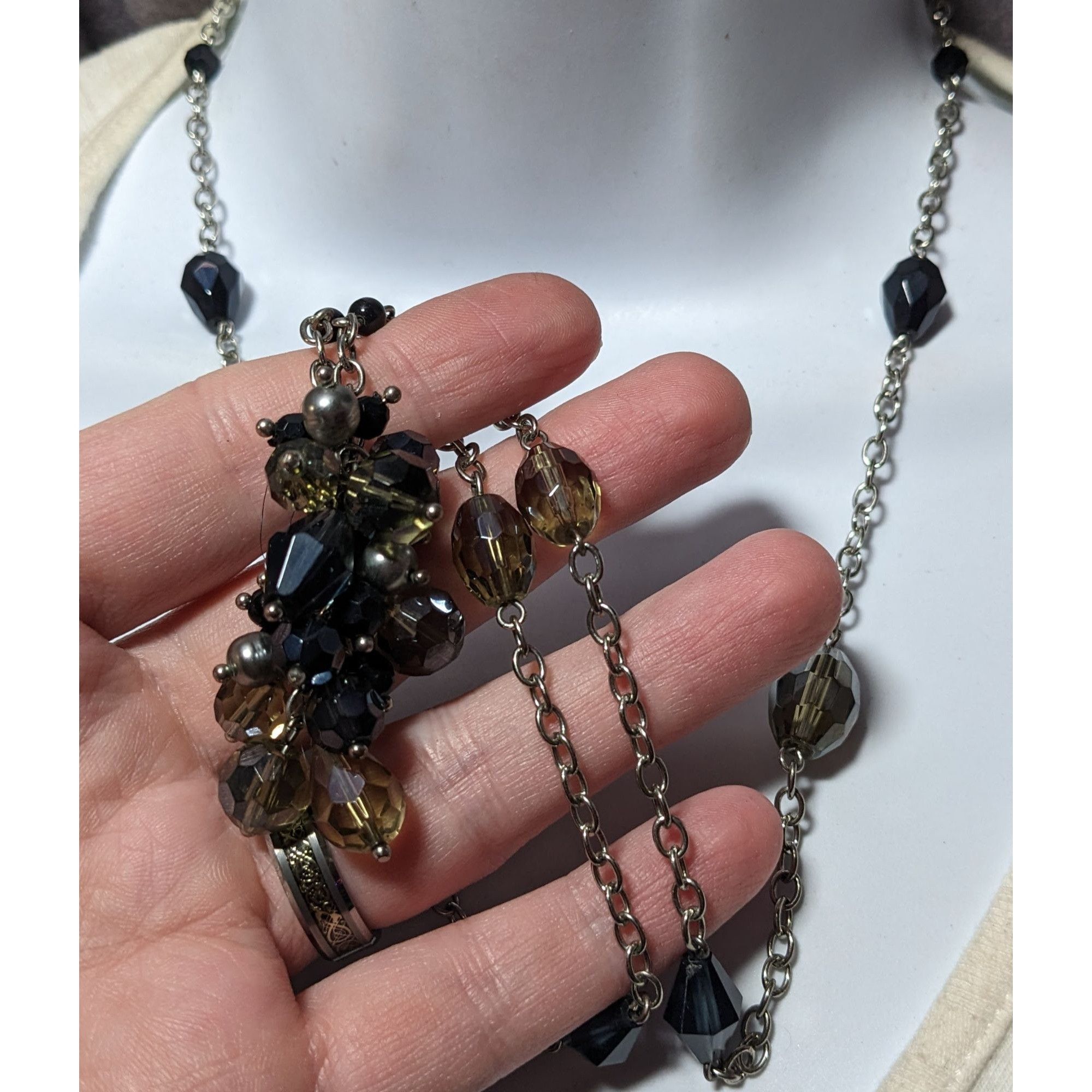 Other Lia Sophia Glass Beaded Cluster Station Necklace Size ONE SIZE - 7 Thumbnail