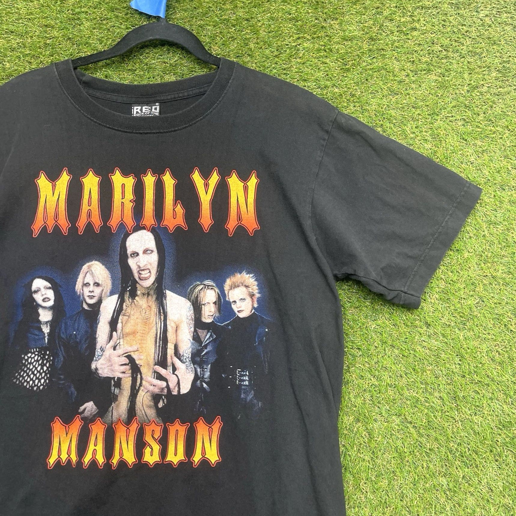 FRED VINTAGE Marilyn Manson Shirt Mens Large Against All Gods Concert Tour Rock Shirt Size US L / EU 52-54 / 3 - 3 Thumbnail