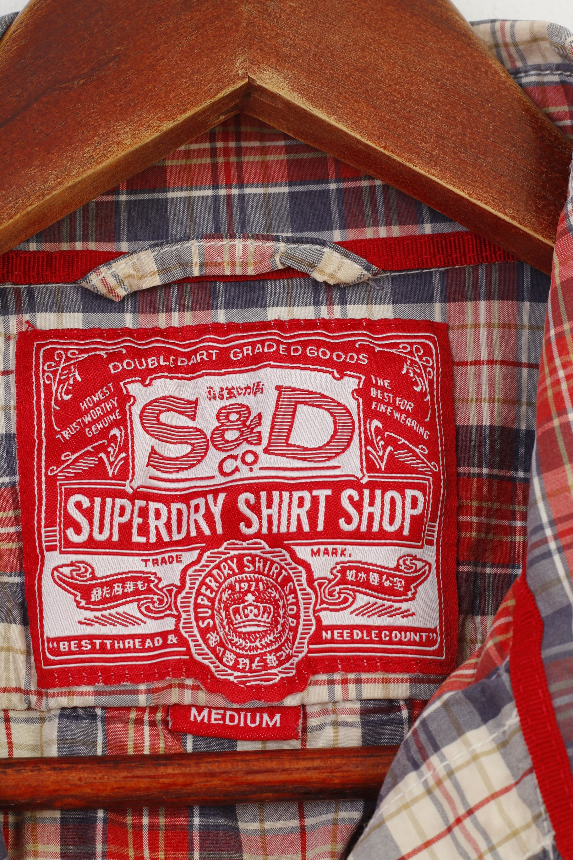 Superdry Superdry Men M S Casual Shirt Checkered Red 3401 Size US M / EU 48-50 / 2 - 3 Thumbnail