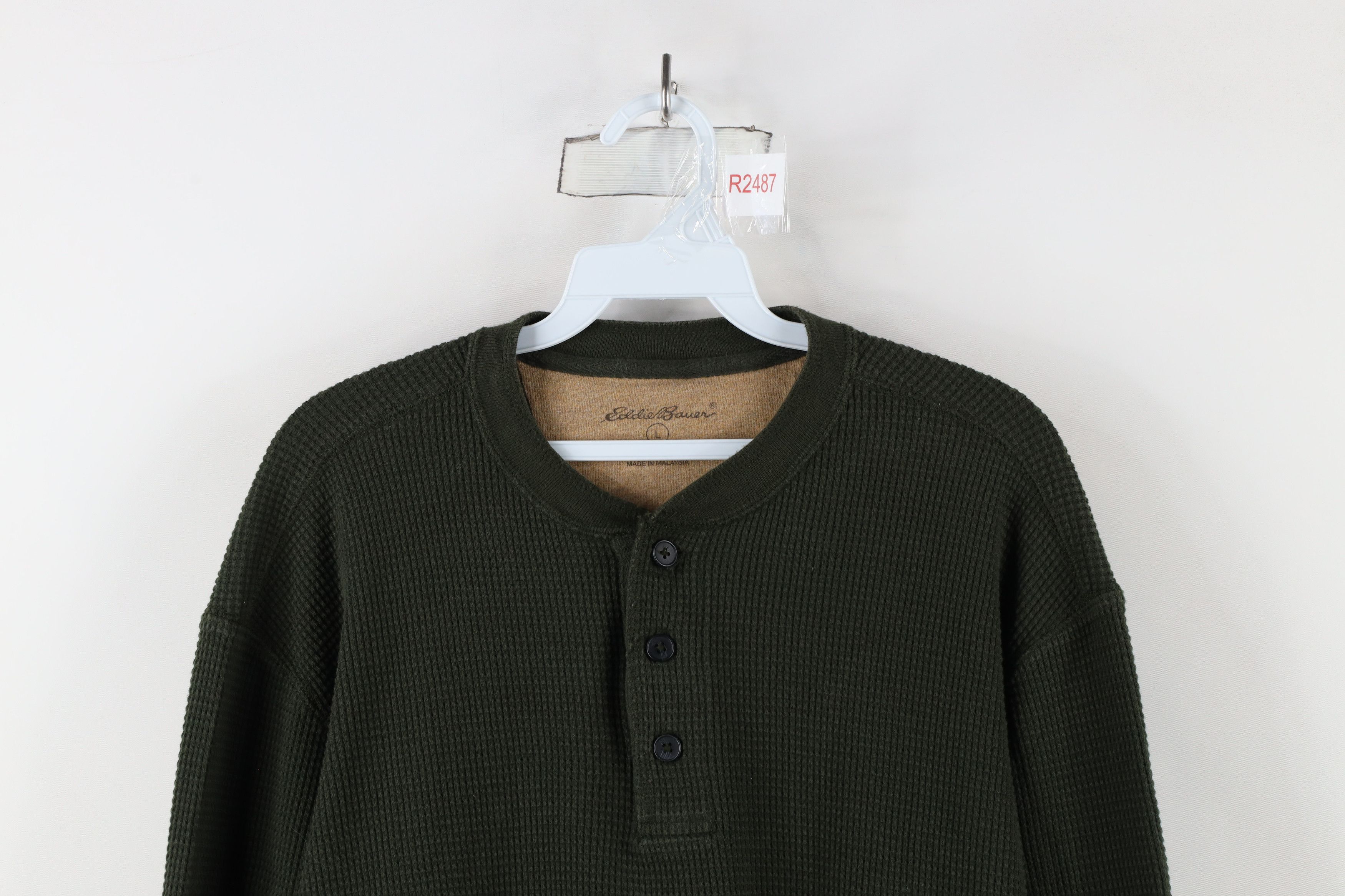 Eddie Bauer × Vintage Vintage 90s Eddie Bauer Waffle Knit Long Sleeve T-Shirt Size US L / EU 52-54 / 3 - 2 Thumbnail