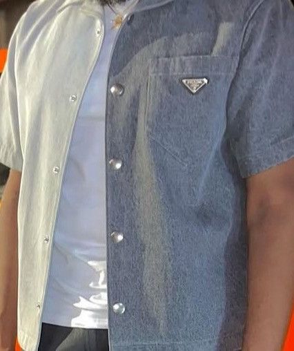 Prada Prada Double Match Short sleeve Denim button up Size US M / EU 48-50 / 2 - 2 Thumbnail