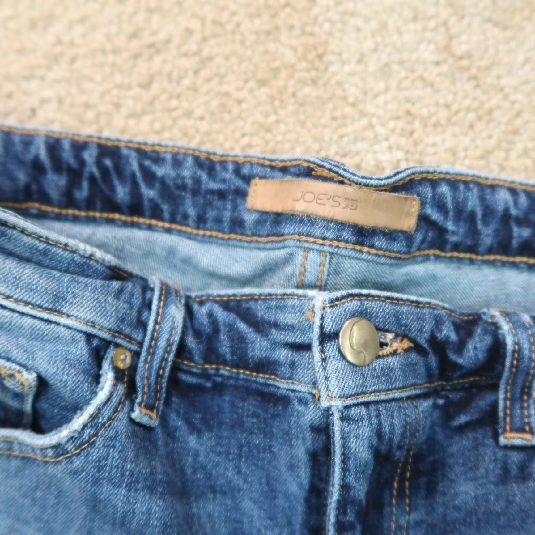 Vintage Joes Jeans The Smith Mid Crop Jeans Women's 28 Blue Stretch Denim Slim 5-Pocket Design Cropped Modern Classic Size 28" / US 6 / IT 42 - 4 Thumbnail
